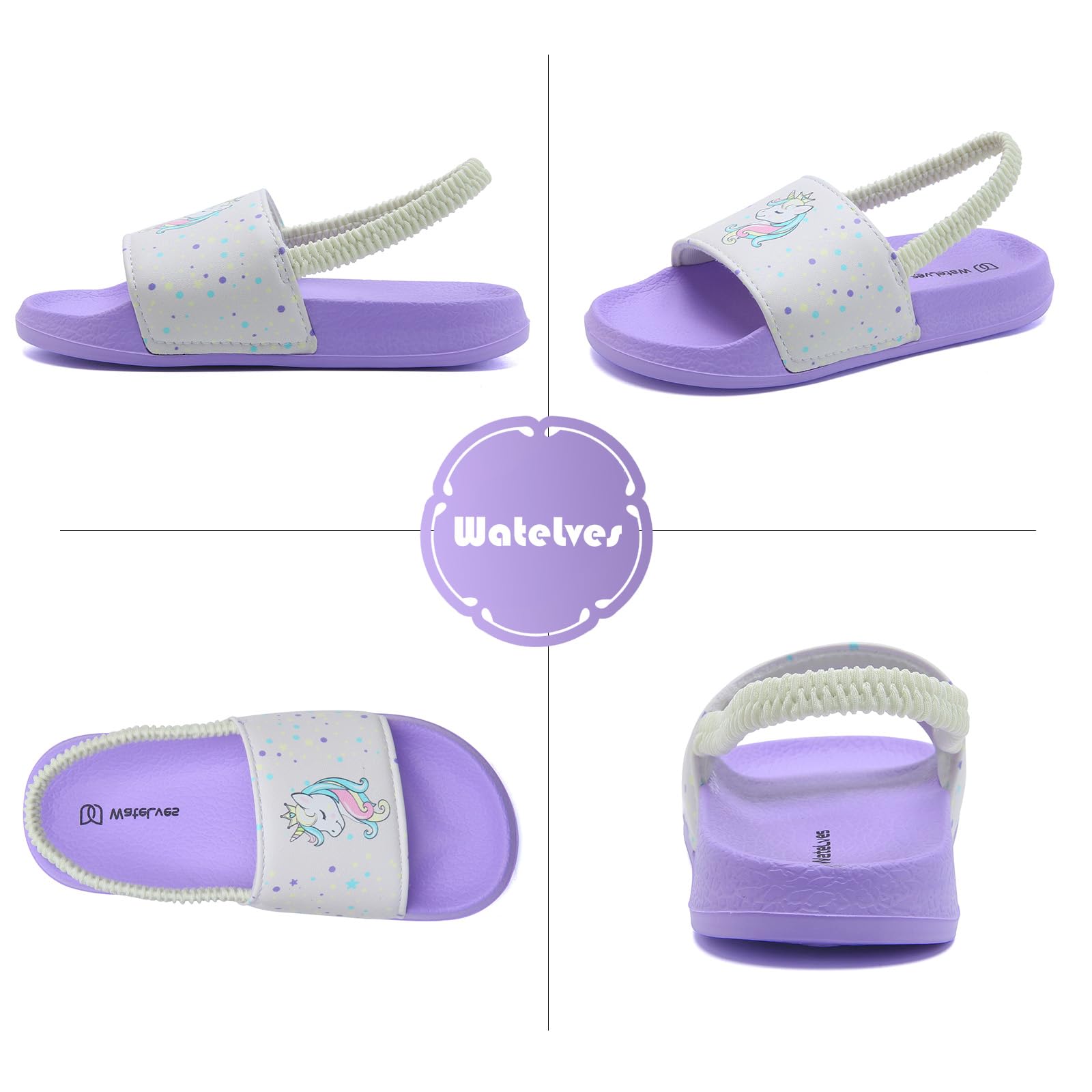 WateLves Kids Water Shoes for Toddler Boys & Girls - Non-Slip Beach Sandals, Swim Slides & Casual Slippers - Perfect for Pool, Beach, and Outdoor Play