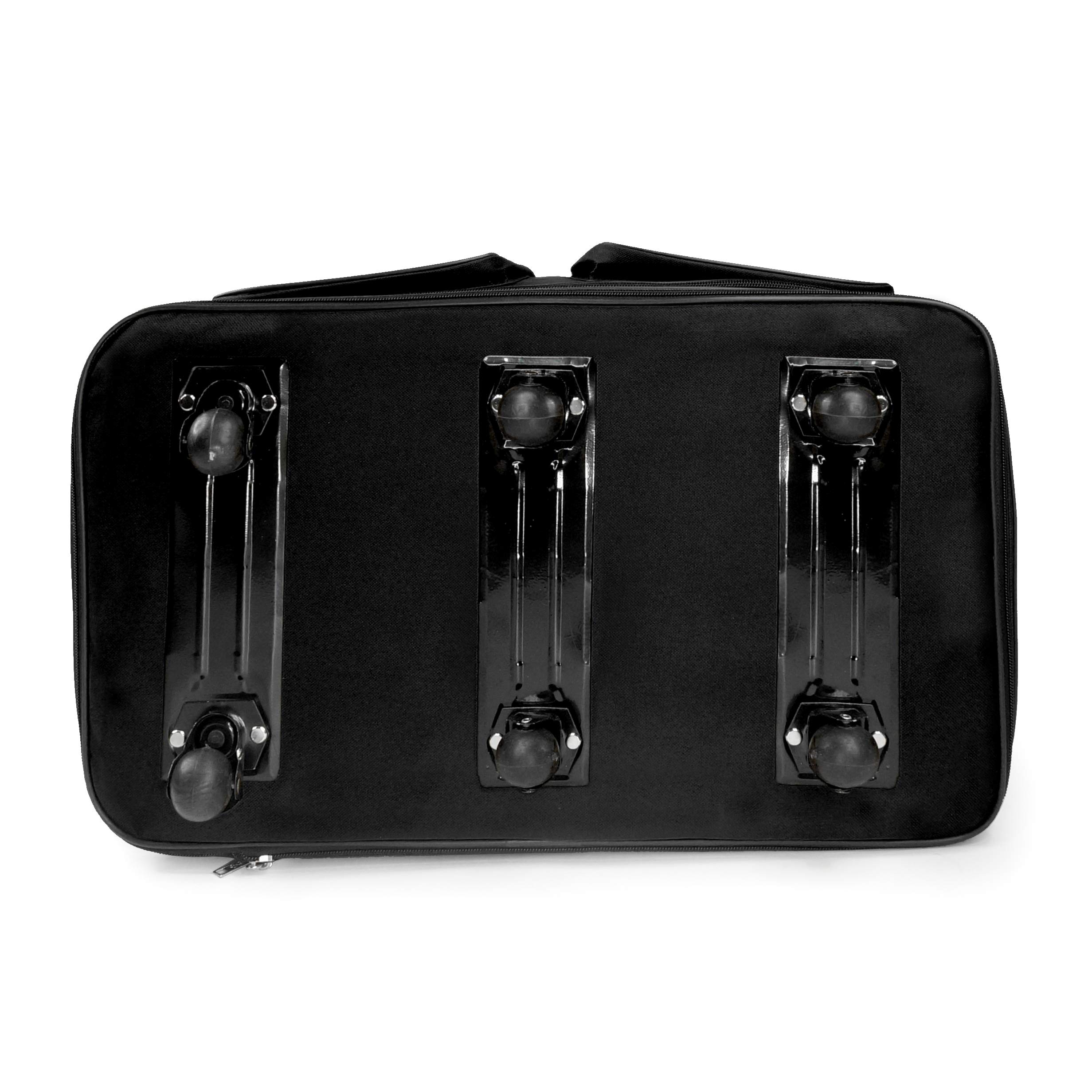 40 Inch Expandable Wheeled Travel Duffel Bag - Large Rolling Spinner Luggage with 360° Wheels for Airplane, Cruise & Road Trips - Durable Black Suitcase for Men & Women