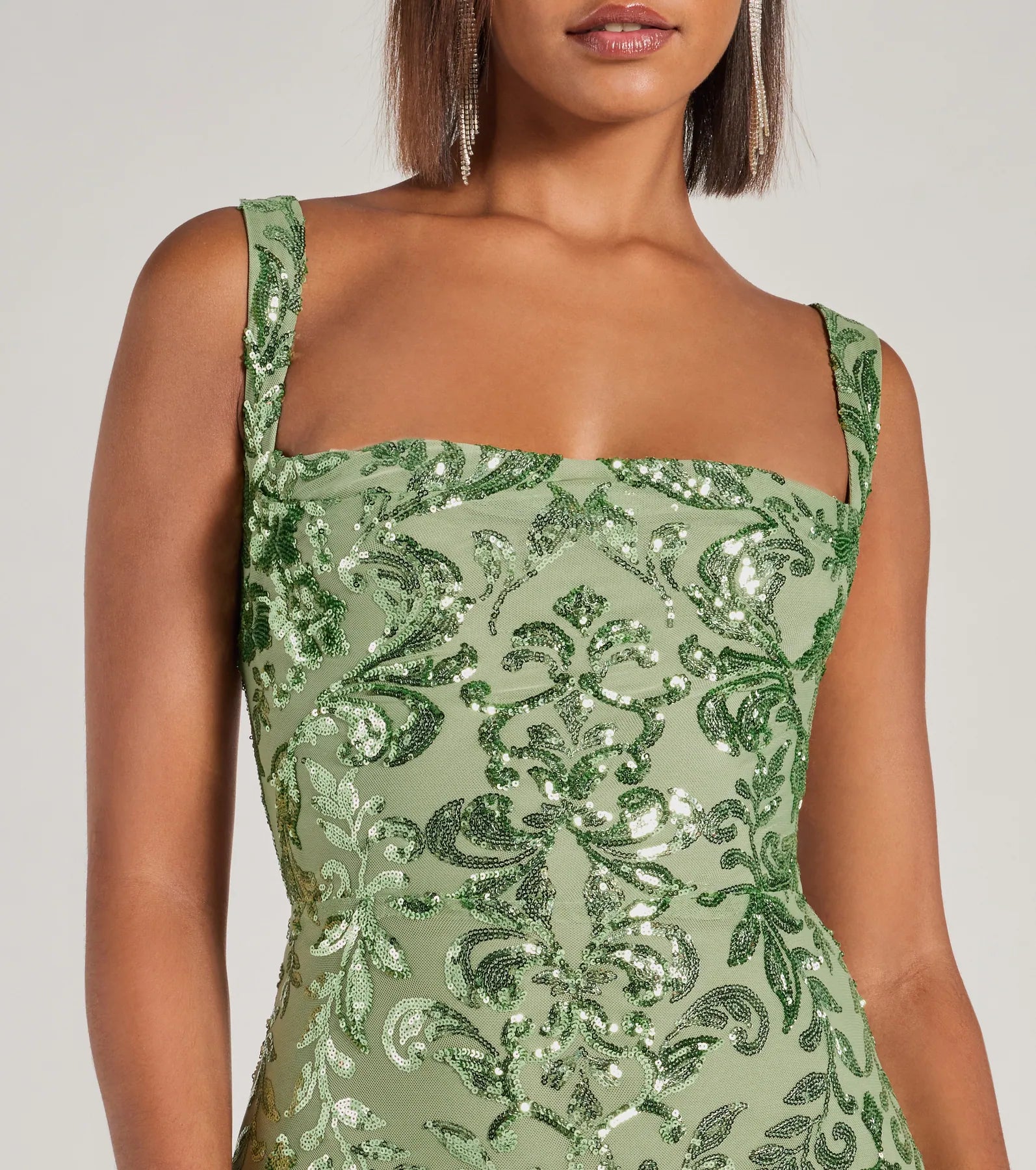 Aubree Lace Up Sequin Party Dress for Women - Glitter Evening Gown for Prom, Homecoming, Cocktail Parties & Special Occasions