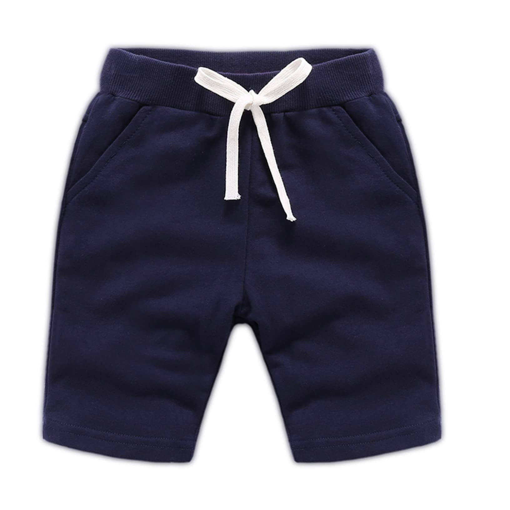 Kaerm Toddler Boys Girls Summer Shorts - Elastic Waist, Solid Color, Drawstring Jogger Sweatpants for Kids | Casual Loose Fit Pants for Playtime, Outdoor Activities & Everyday Wear