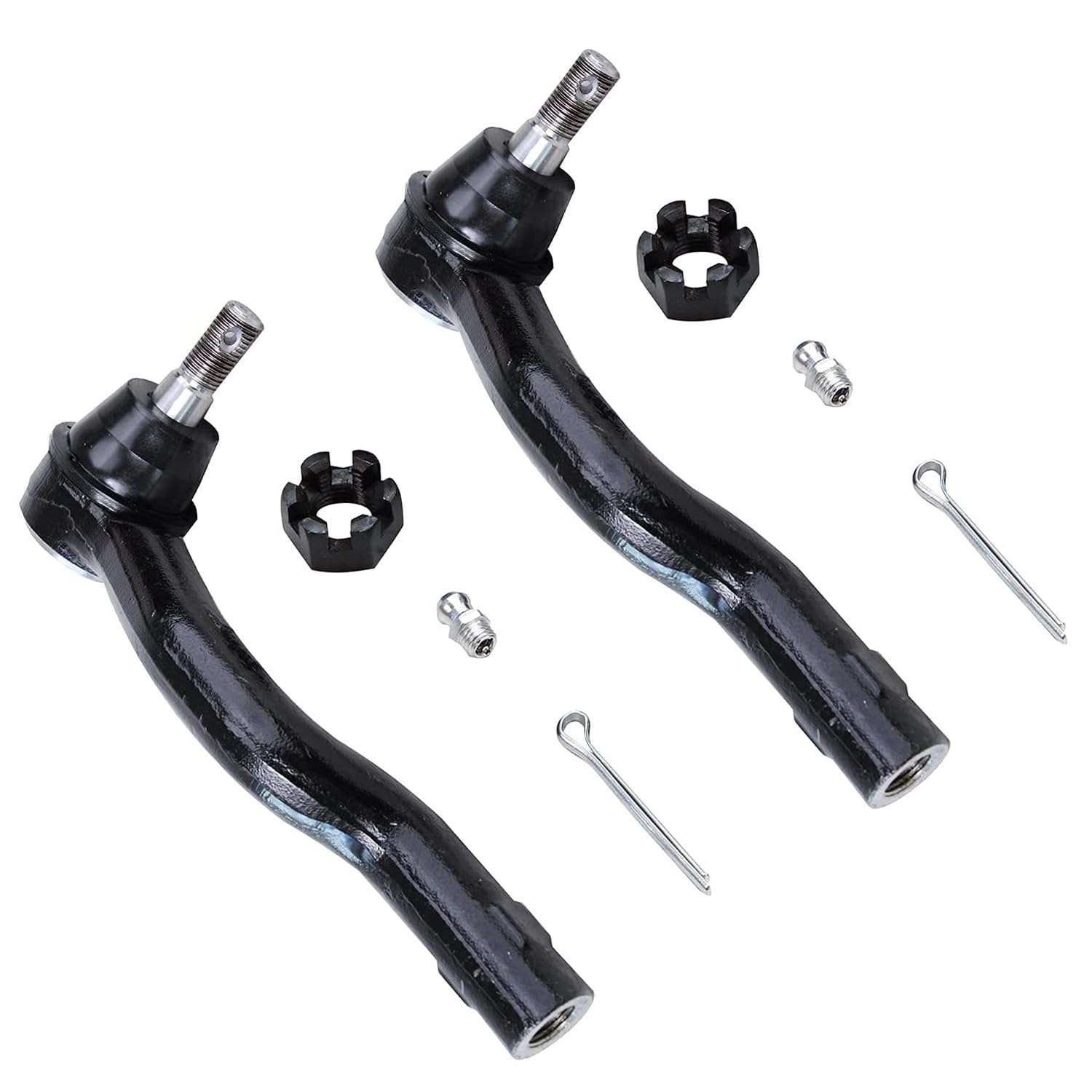Detroit Axle 4-Piece Front Wheel Bearing Hub Kit - Compatible with 2004-2007 Infiniti QX56, Nissan Titan, Pathfinder, Armada - Includes 2 Wheel Bearings & Hubs + 2 Outer Tie Rod Ends - Durable Replacement Parts for Smooth Ride & Off-Road Adventures