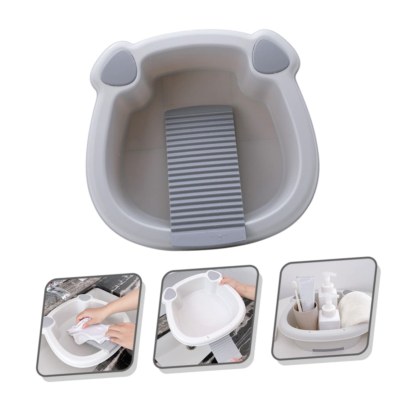 Mini Hand Washing Board for Baby Clothes & Underwear - Portable PP Laundry Wash Basin for Household Use - Perfect for Travel, Camping & Small Space Laundry