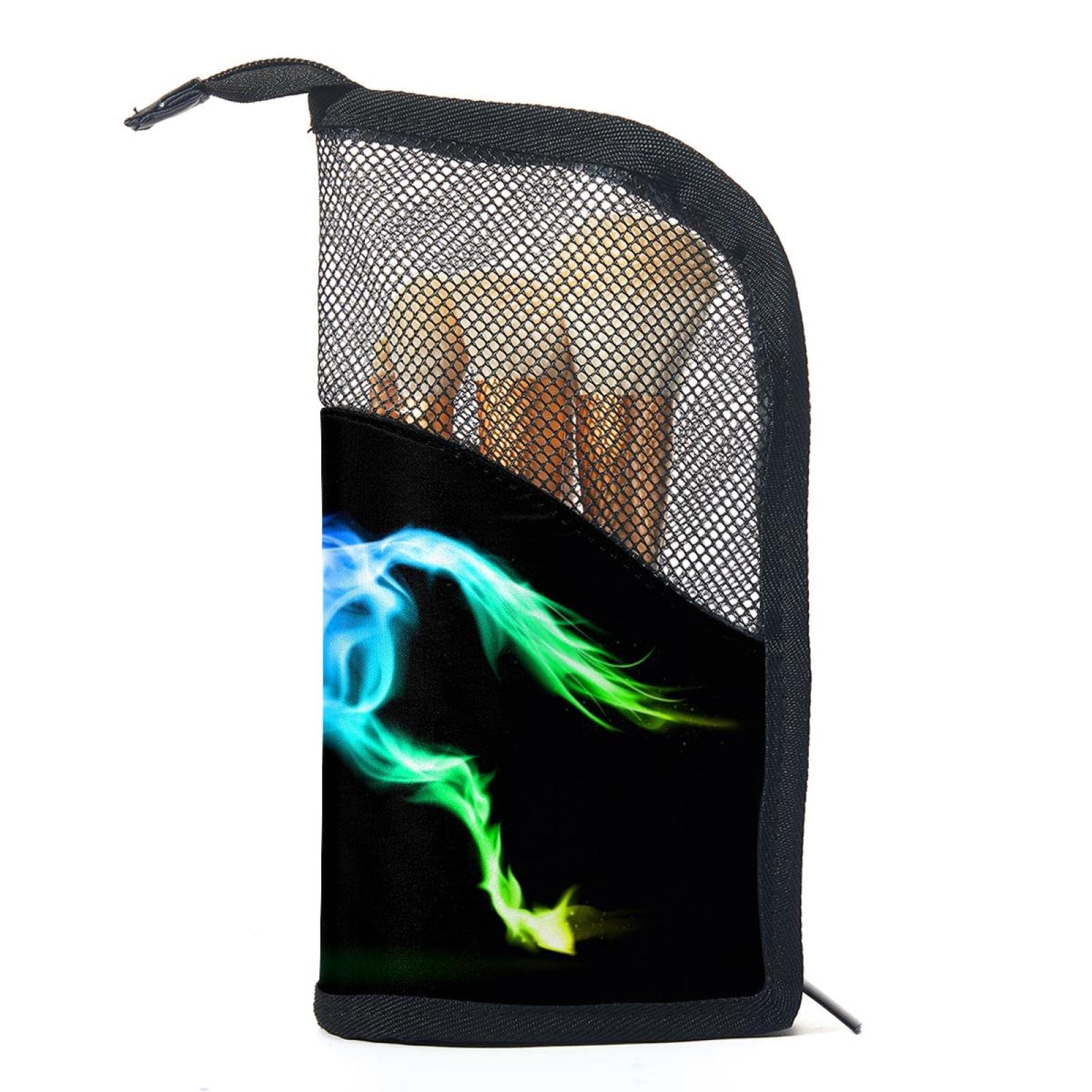 Rainbow Unicorn Makeup Brush Organizer Bag with 12 Slots - Portable Travel Cosmetic Brush Holder Case for Professional Makeup Artists & Beginners - Perfect for Home, Travel, and Salon Use