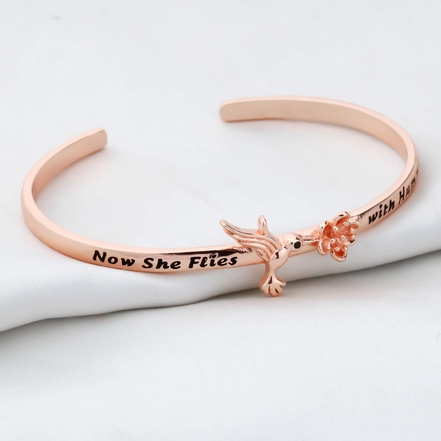 Hummingbird Memorial Bracelet - Sympathy Gift for Her - Bereavement Jewelry for Comfort & Healing