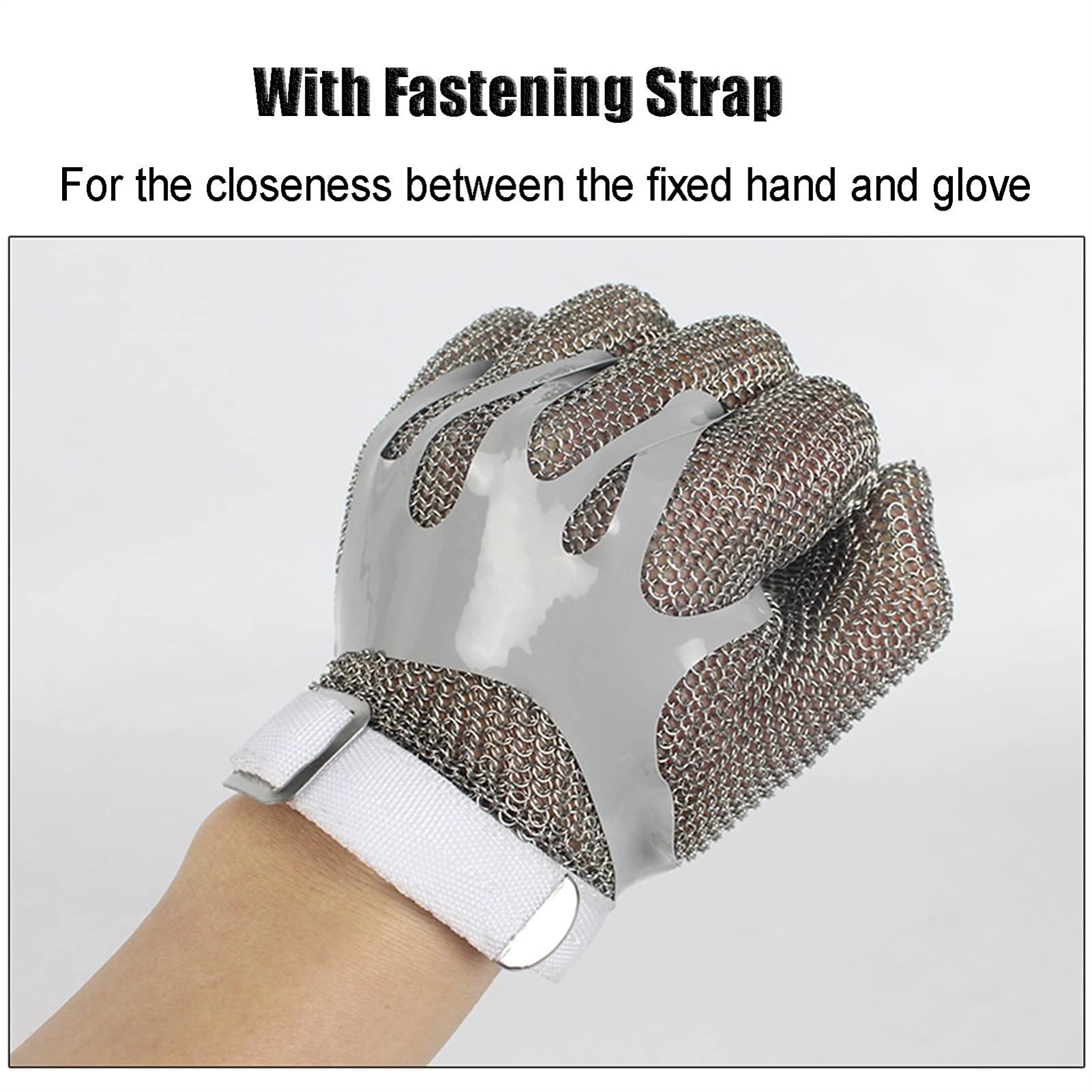 Stainless Steel Cut Resistant Gardening Gloves - Heavy Duty Safety Work Gloves for Outdoor, Butcher, Kitchen & Garden Use - Durable, Easy to Clean Protective Gloves (2-Pack, Size L) - Perfect for Landscaping, Food Prep & DIY Projects