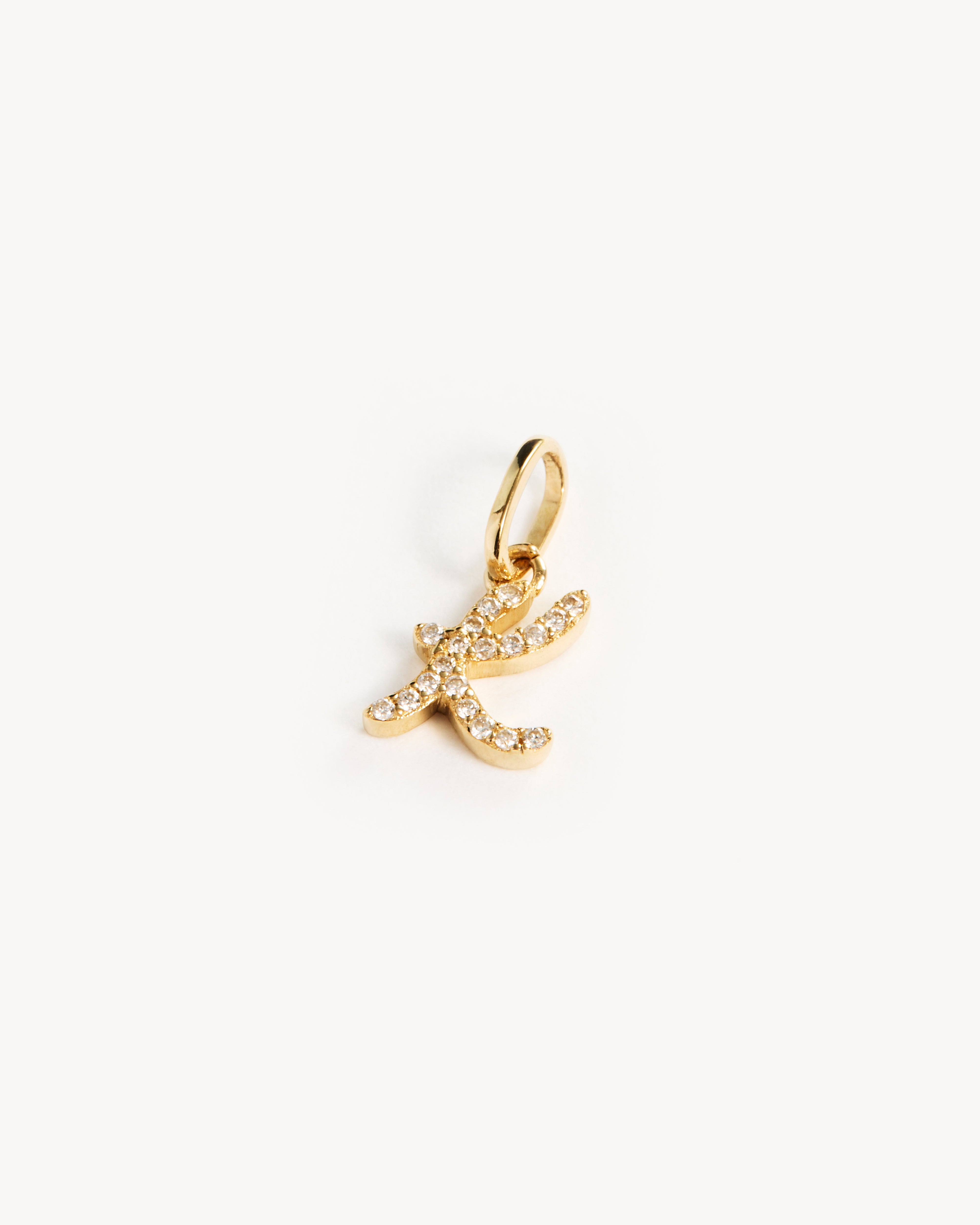 14K Solid Gold Forever Love Diamond Letter Necklace Pendant - Personalized Initial Jewelry Gift for Women, Perfect for Valentine's Day, Anniversary & Special Occasions