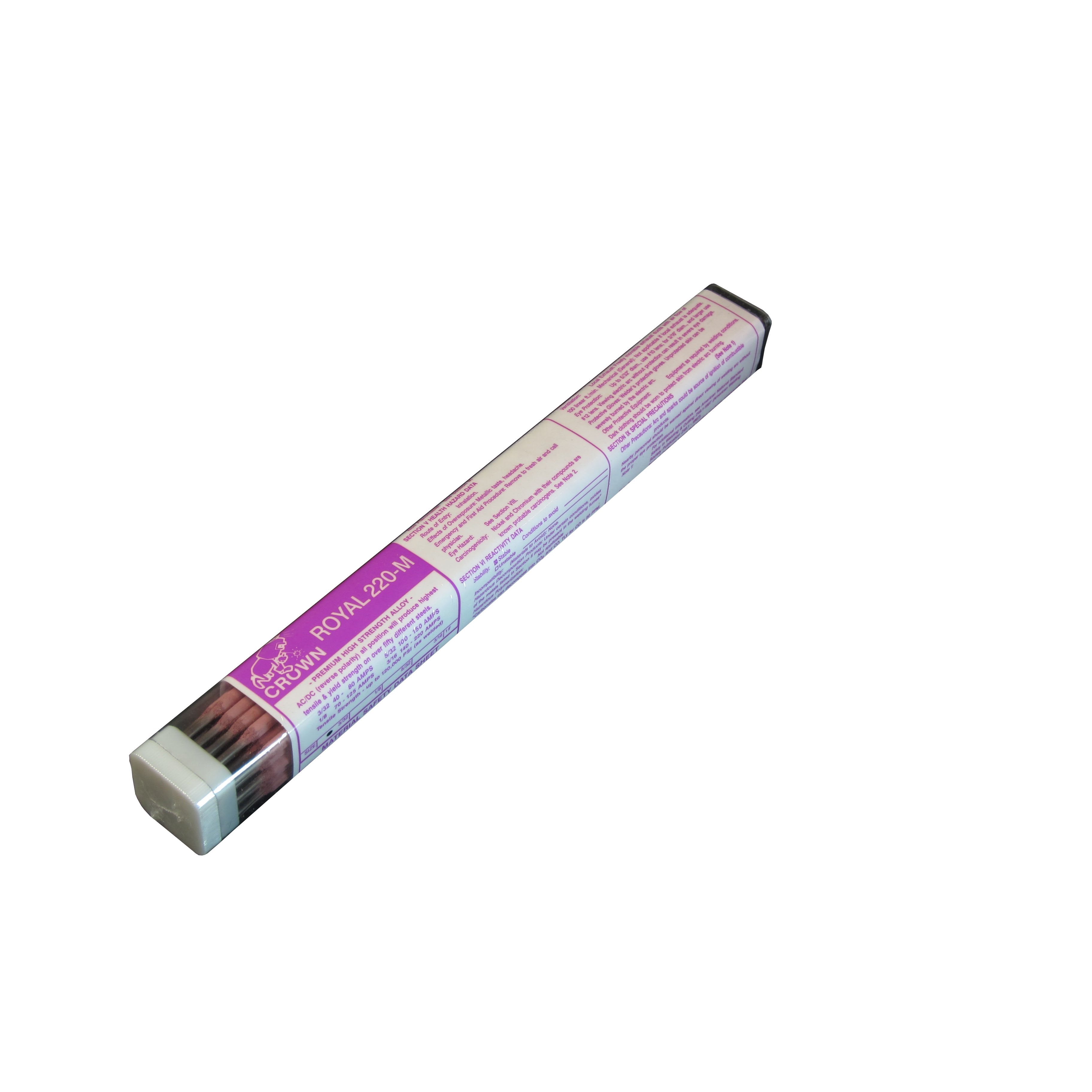 Crown Alloys ROYAL 220M 5/64 Welding Electrode - 1 lb Tube (RE220M/EM BP) for Stainless Steel and High-Temperature Alloy Welding | Ideal for Pipe, Pressure Vessel & Structural Fabrication