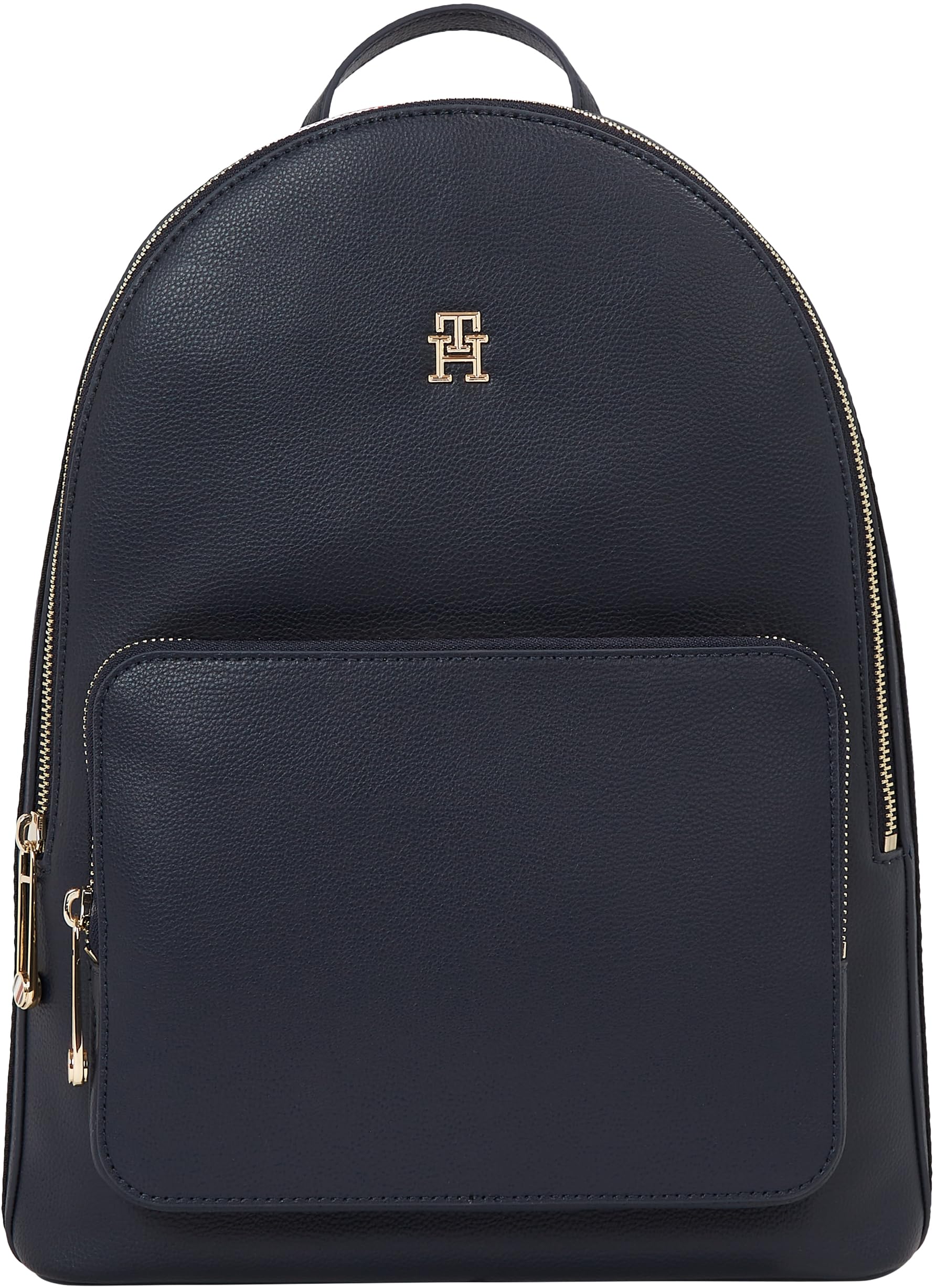 Tommy Hilfiger TH Essential Small Corporate Backpack for Women - Space Blue | Lightweight Laptop Bag for Work, Travel & College | AWOAW15710
