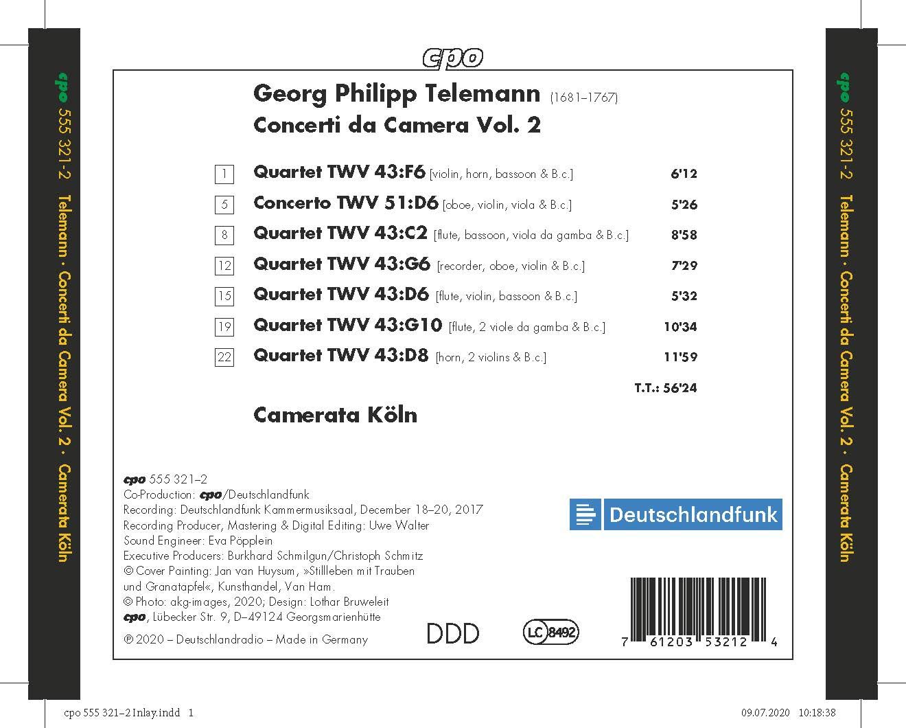 Concerti Da Camera 2 - Baroque Chamber Music CD | Authentic Italian Classical Music Collection | Perfect for Dinner Parties, Relaxation & Cultural Enrichment