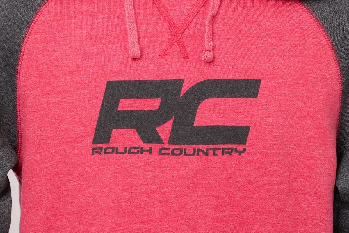 Rough Country Hoodie with Built-in Heater - Red & Gray 2XL (840832X) | Winter Wear for Outdoor Activities, Hunting, and Camping