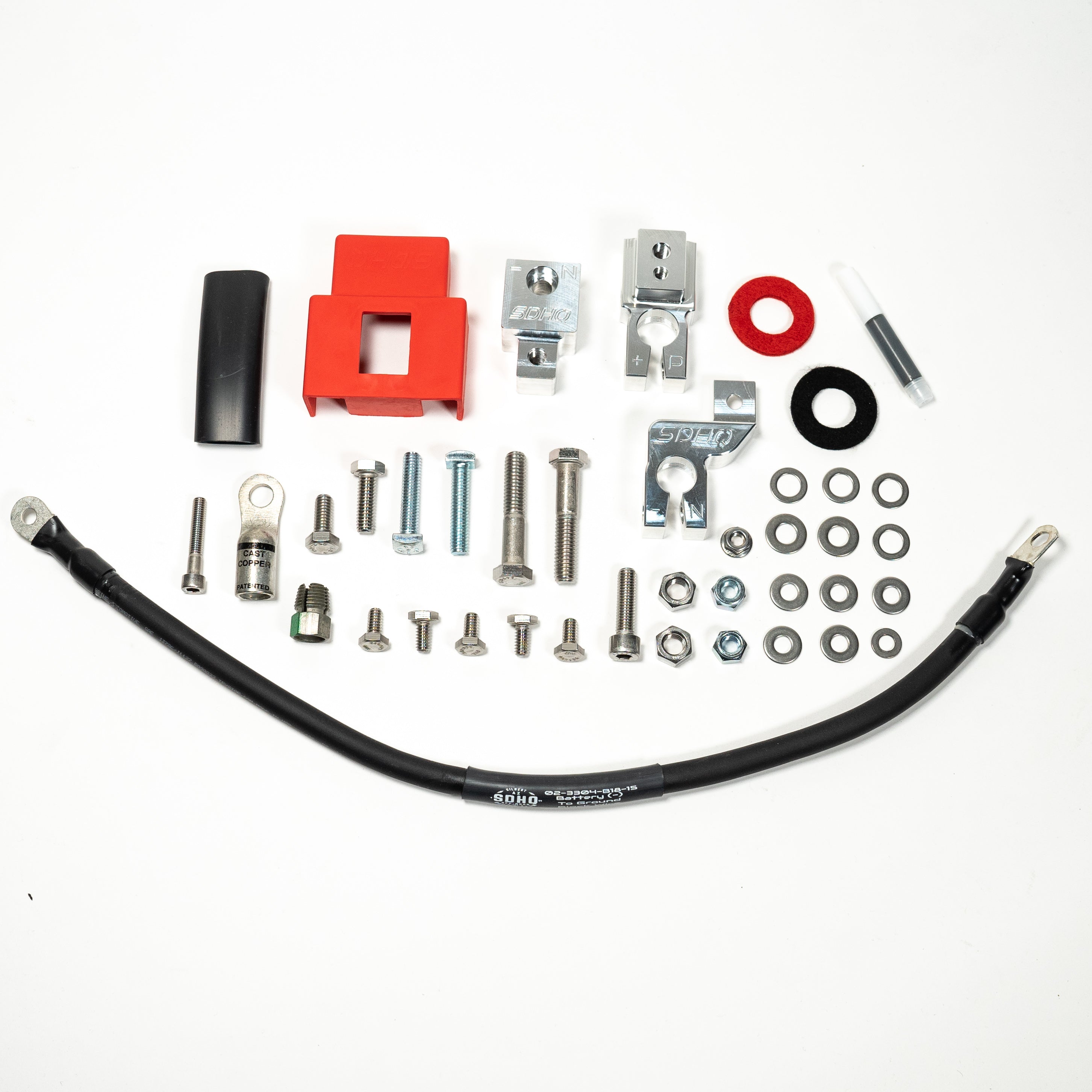 21-24 Ford Raptor SDHQ Built Billet Battery Terminal Kit - Heavy Duty Upgrade for Off-Road & Performance Trucks