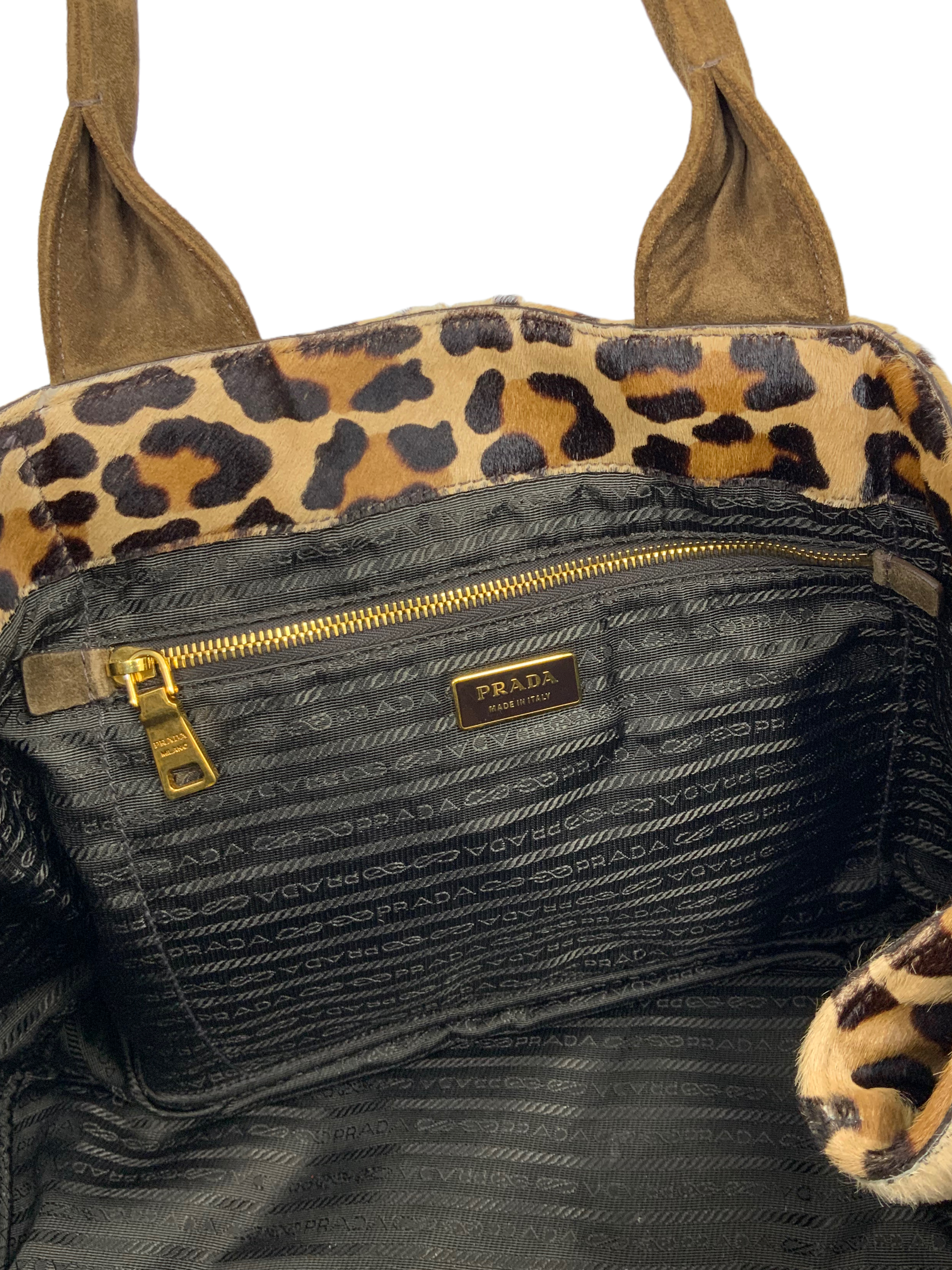PRADA Cavallino Calf Hair Large Tote Bag for Women | Luxury Leather Handbag | Designer Shoulder Bag for Work, Travel & Everyday Use