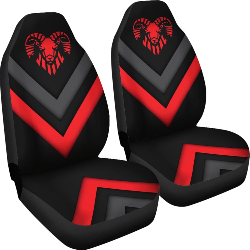 Custom Black & Red Dodge Ram Car Seat Covers - Premium Fit for 7 Series (212603) | Durable Protection & Style Upgrade for Trucks, SUVs & Off-Road Adventures