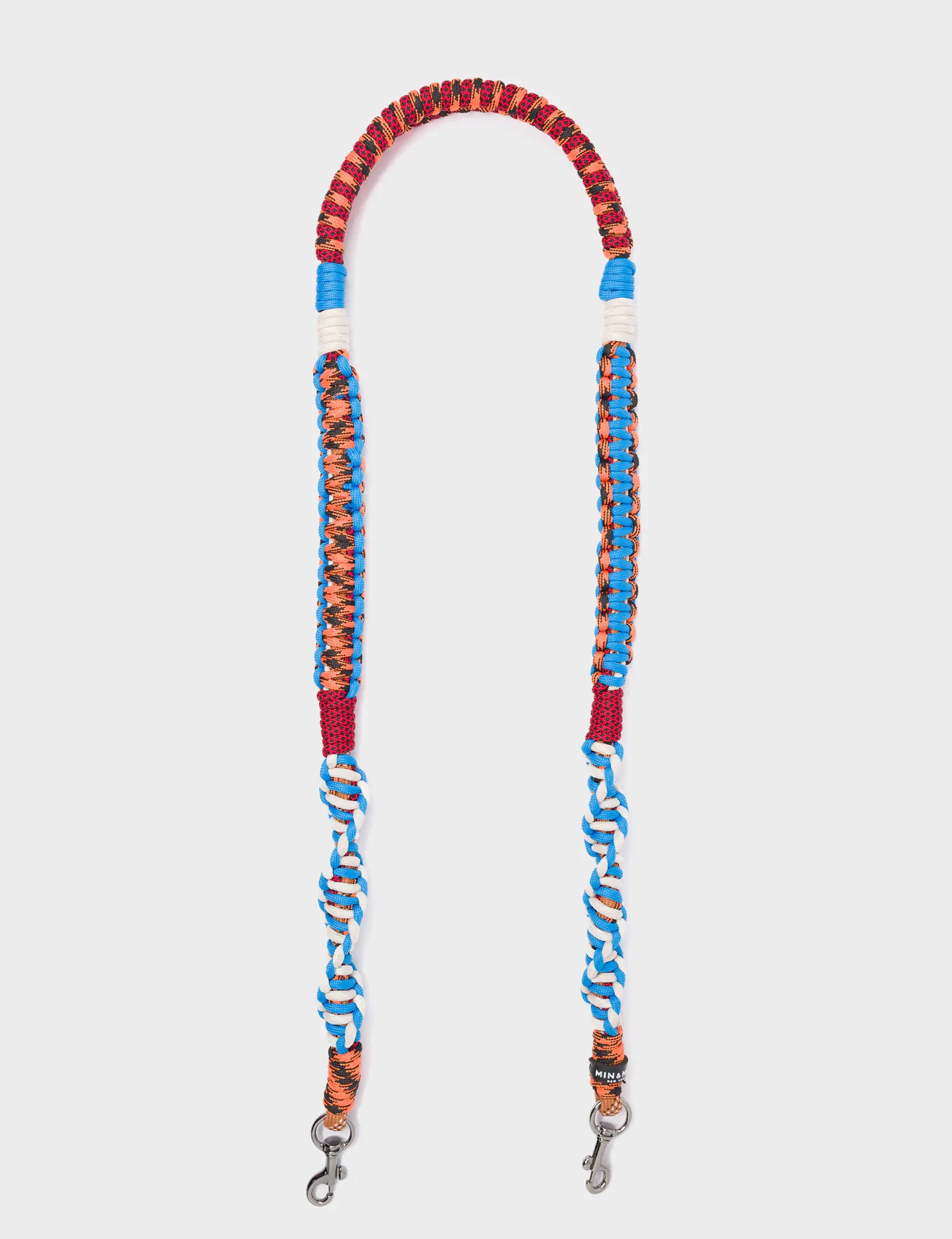 Detachable Shoulder Strap - Blue, Orange & Cream Handwoven Paracord for Hiking, Camping & Outdoor Adventures