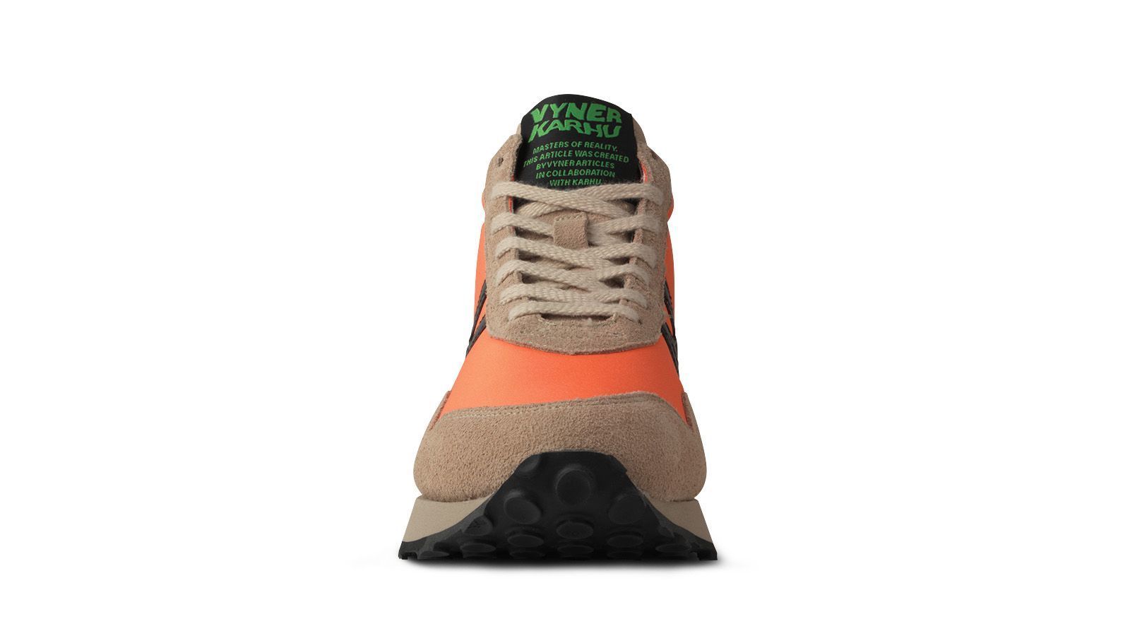 KARHU X VYNER ARTICLES M RUNNER Sneakers - Smoke Gray / Nectarine Colorway | Lightweight Running Shoes for Men | Perfect for Jogging, Gym Workouts & Casual Streetwear