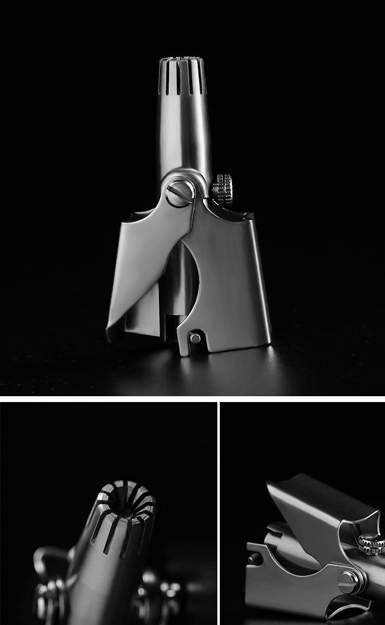 WOIWO Stainless Steel Manual Nose Hair Trimmer for Men - Precision Nose Hair Scissors & Grooming Tool for Personal Care, Travel, and Professional Use