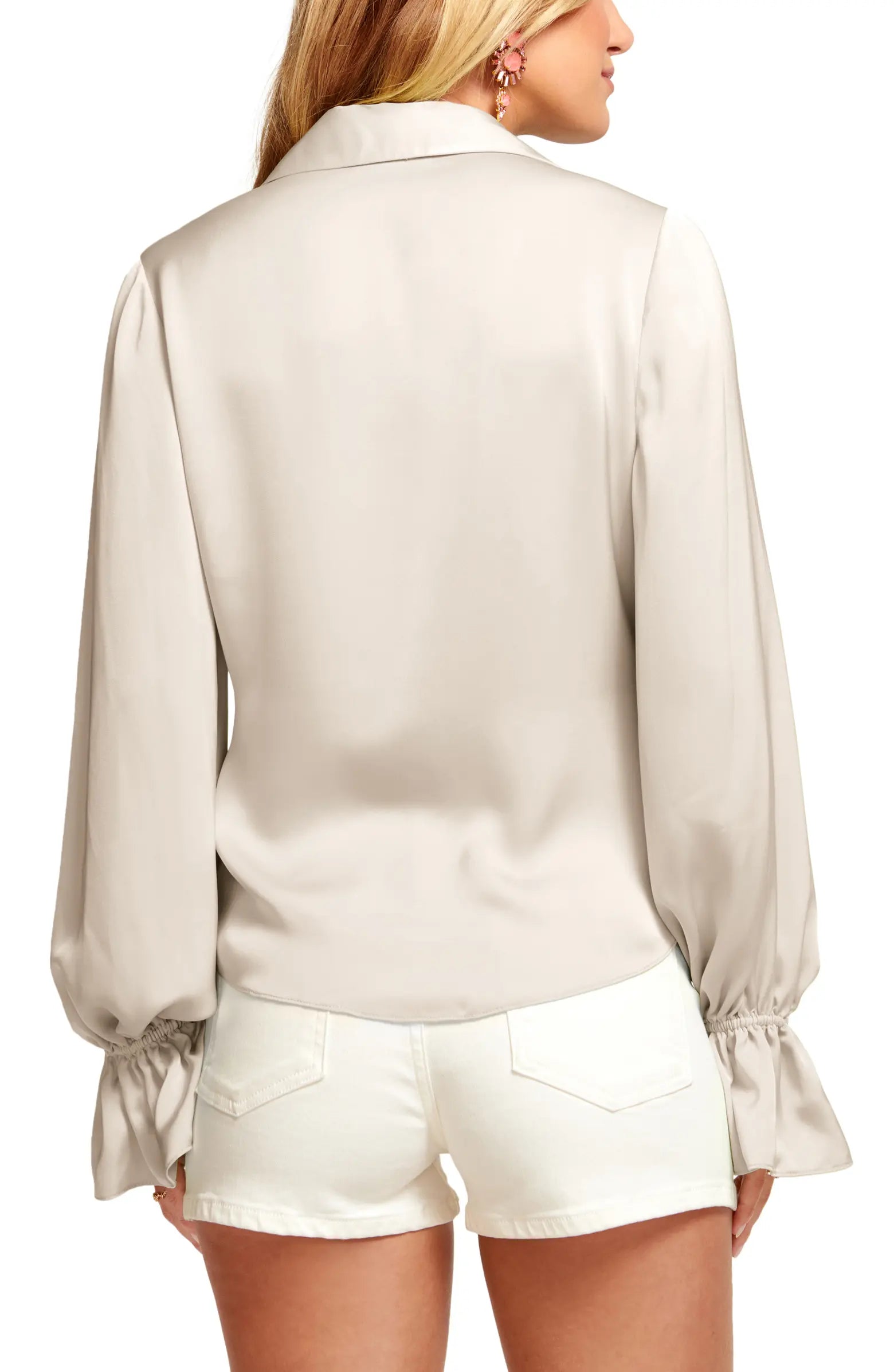 Carter Women's Long Sleeve Blouse - Soft Sandstone Color for Work & Casual Wear | Office Outfits & Everyday Fashion