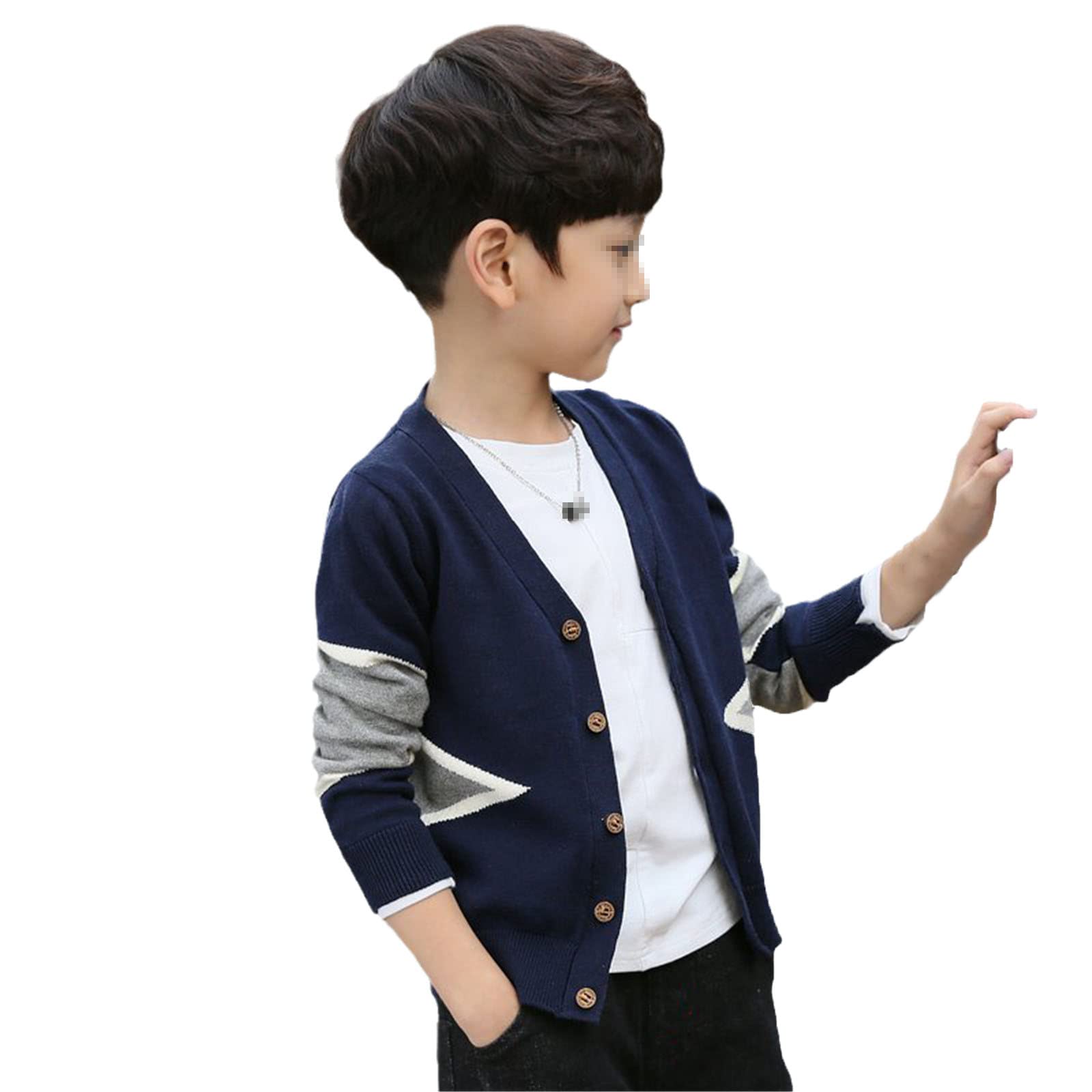 Boys Knit Sweater Cardigan - Long Sleeve Outerwear for Autumn