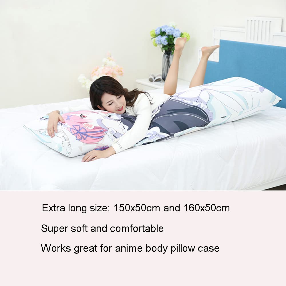 Zituop 150x50cm Full Body Pillow with Vacuum Package - Cooling Anime Body Pillow Insert for Adults & Side Sleepers | Perfect for Bed, Couch & Pregnancy Comfort