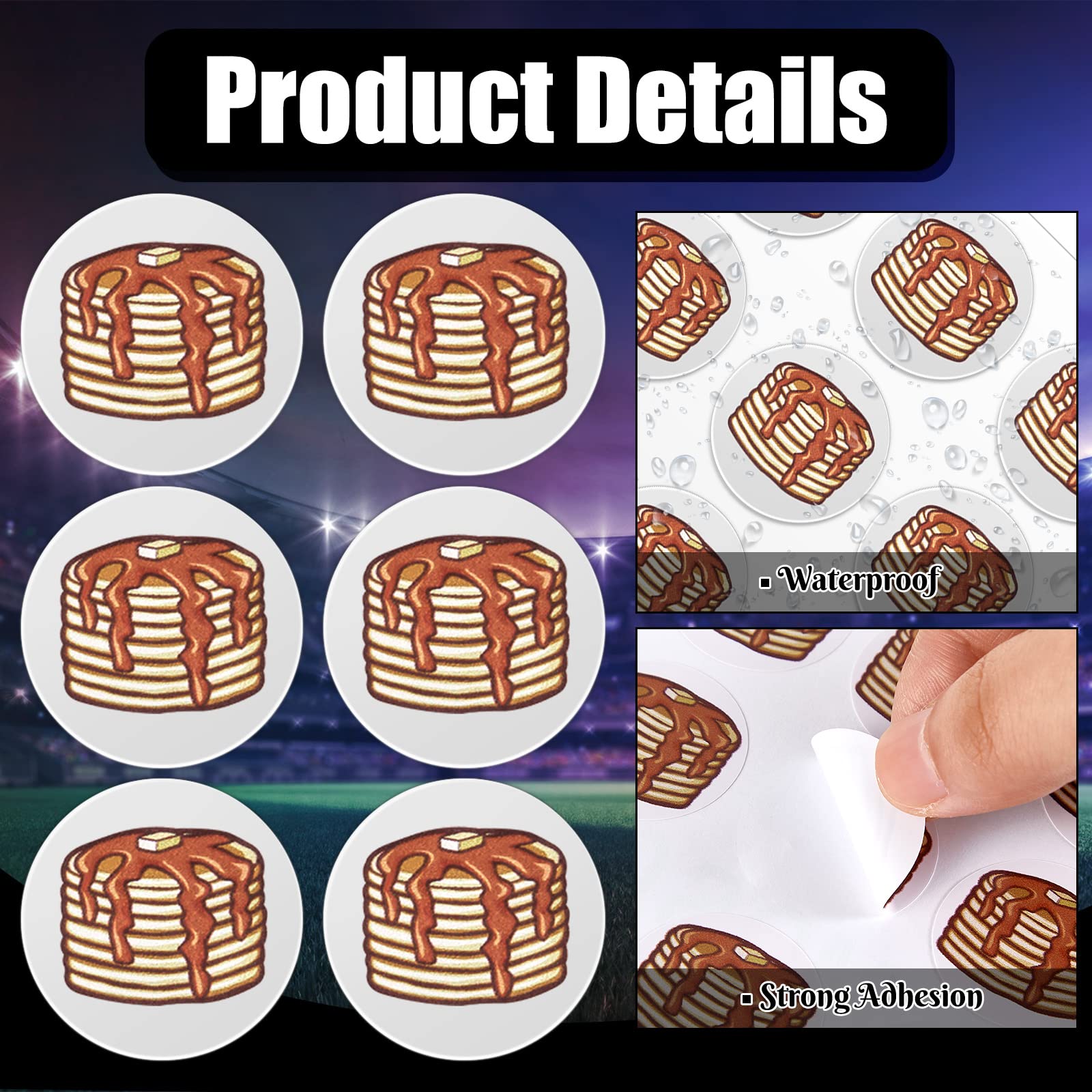 Gueevin 200 Pcs Football Helmet Stickers - 1-1/8 Inch Vinyl Self-Adhesive Decals for Sports Helmets | Pancake Block Award Stickers for Football, Hockey & Lacrosse | Perfect for Team Awards, Player Recognition & Helmet Customization