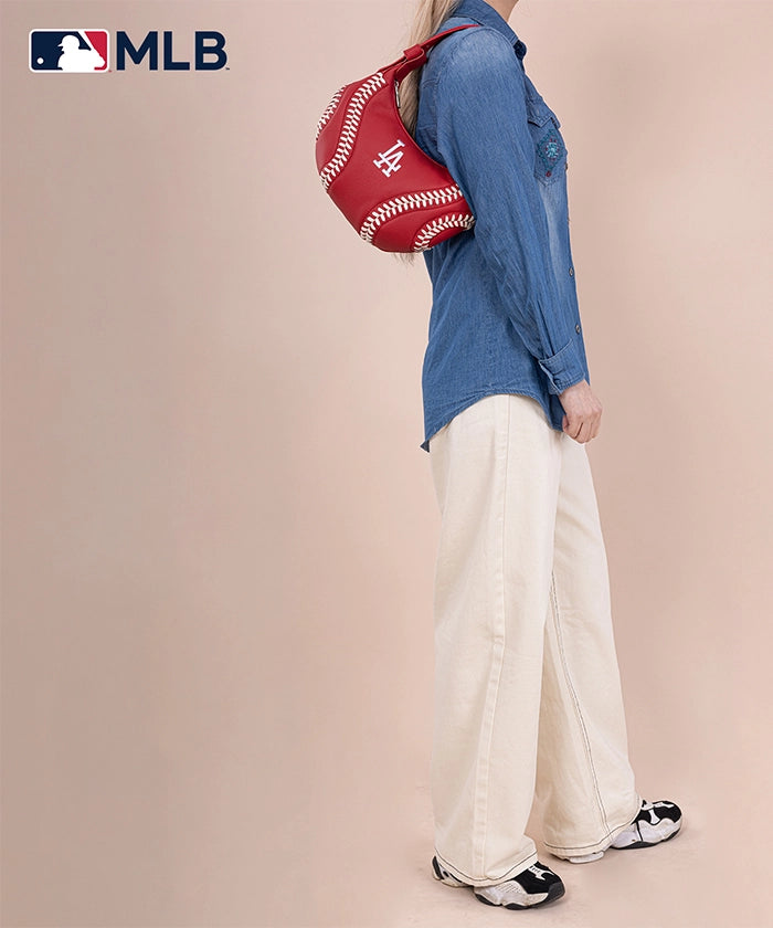 MLB Los Angeles Dodgers Crossbody Hobo Bag for Women - Stylish Shoulder Purse for Baseball Games, Travel & Daily Use
