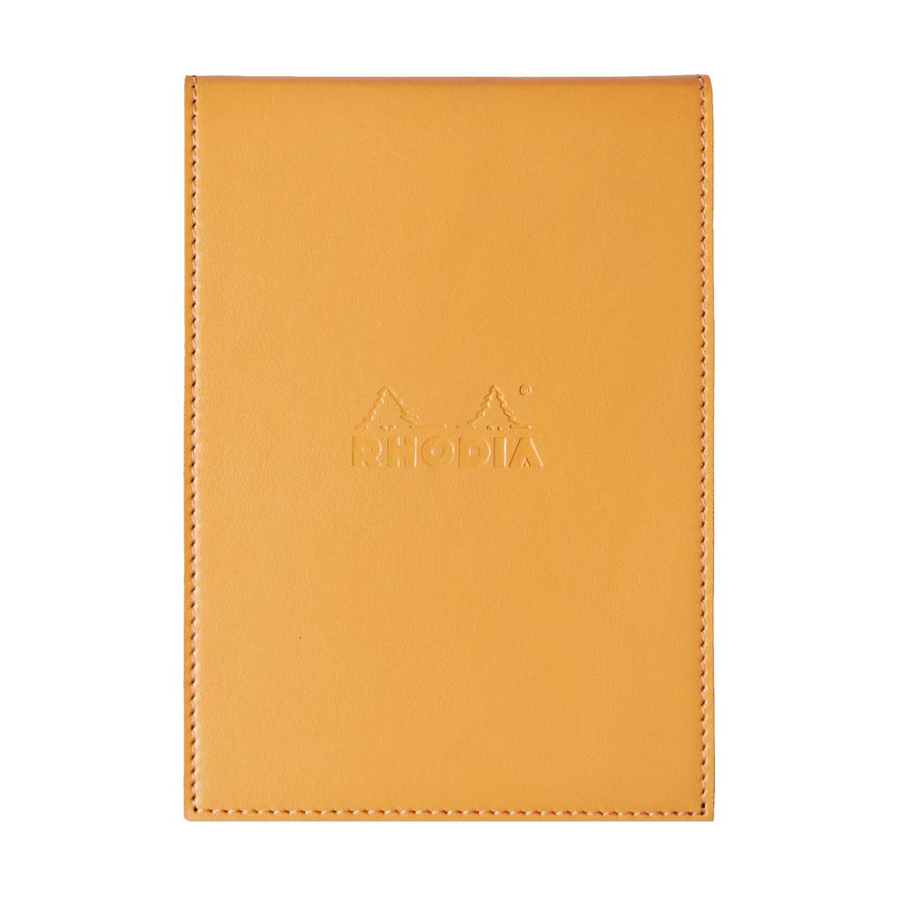 Premium Rhodia Notepad Holder with 4.5x6.5 Orange Refillable Pad - Perfect for Office, Journaling & Sketching | Durable Writing Accessories for Professionals & Artists