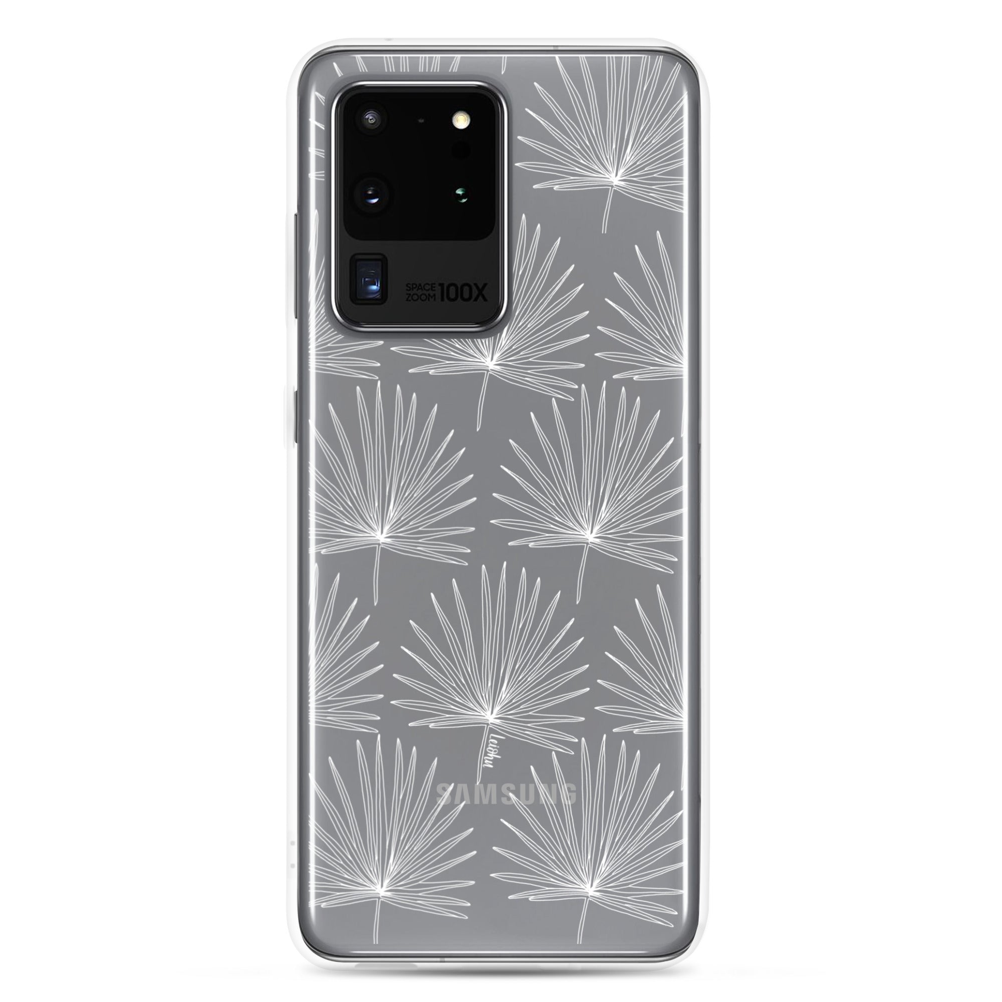 Fan Palm Clear Phone Case for Samsung Galaxy - Slim Protective Cover with Scratch Resistance for Everyday Use & Travel
