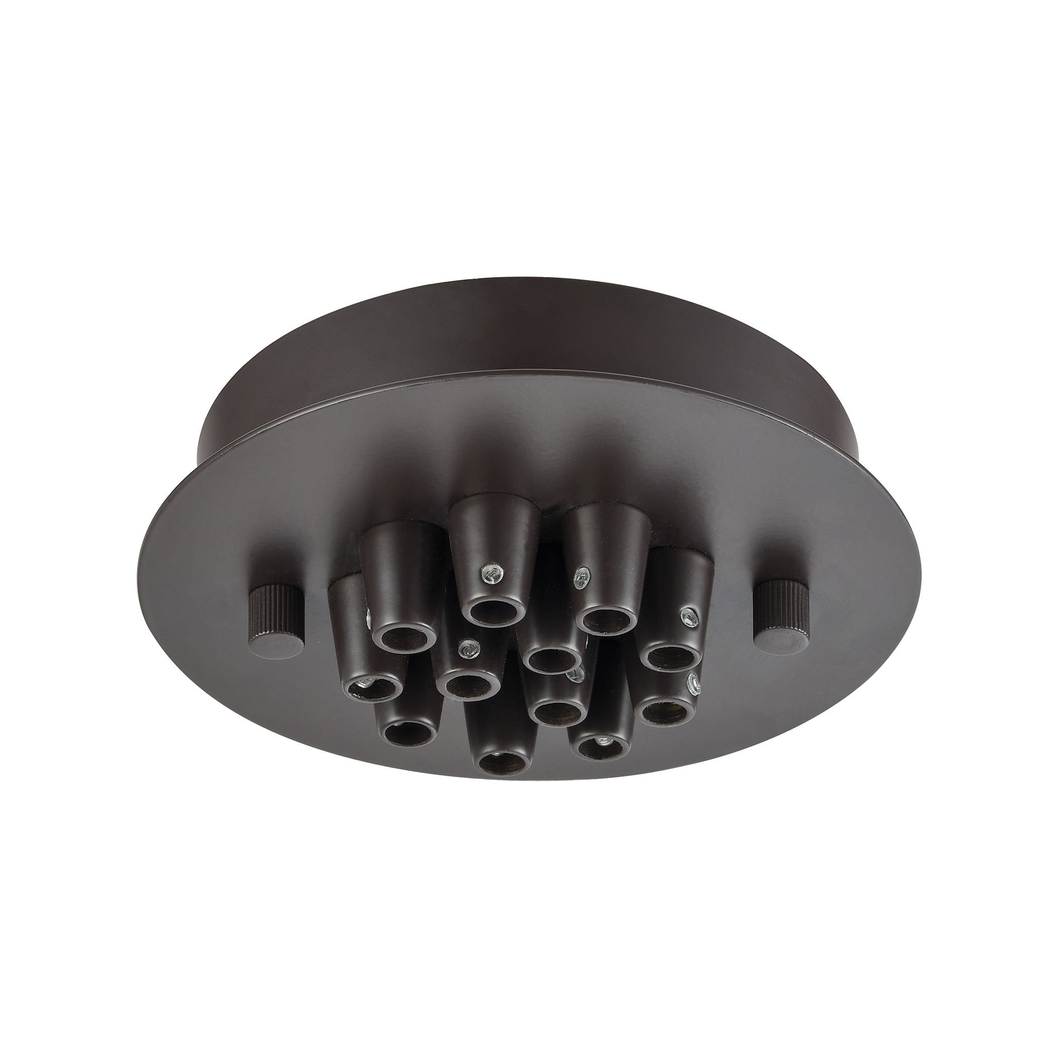 12-Light Small Round Canopy Ceiling Fixture in Oil Rubbed Bronze - Perfect for Bedroom, Living Room & Dining Room Lighting