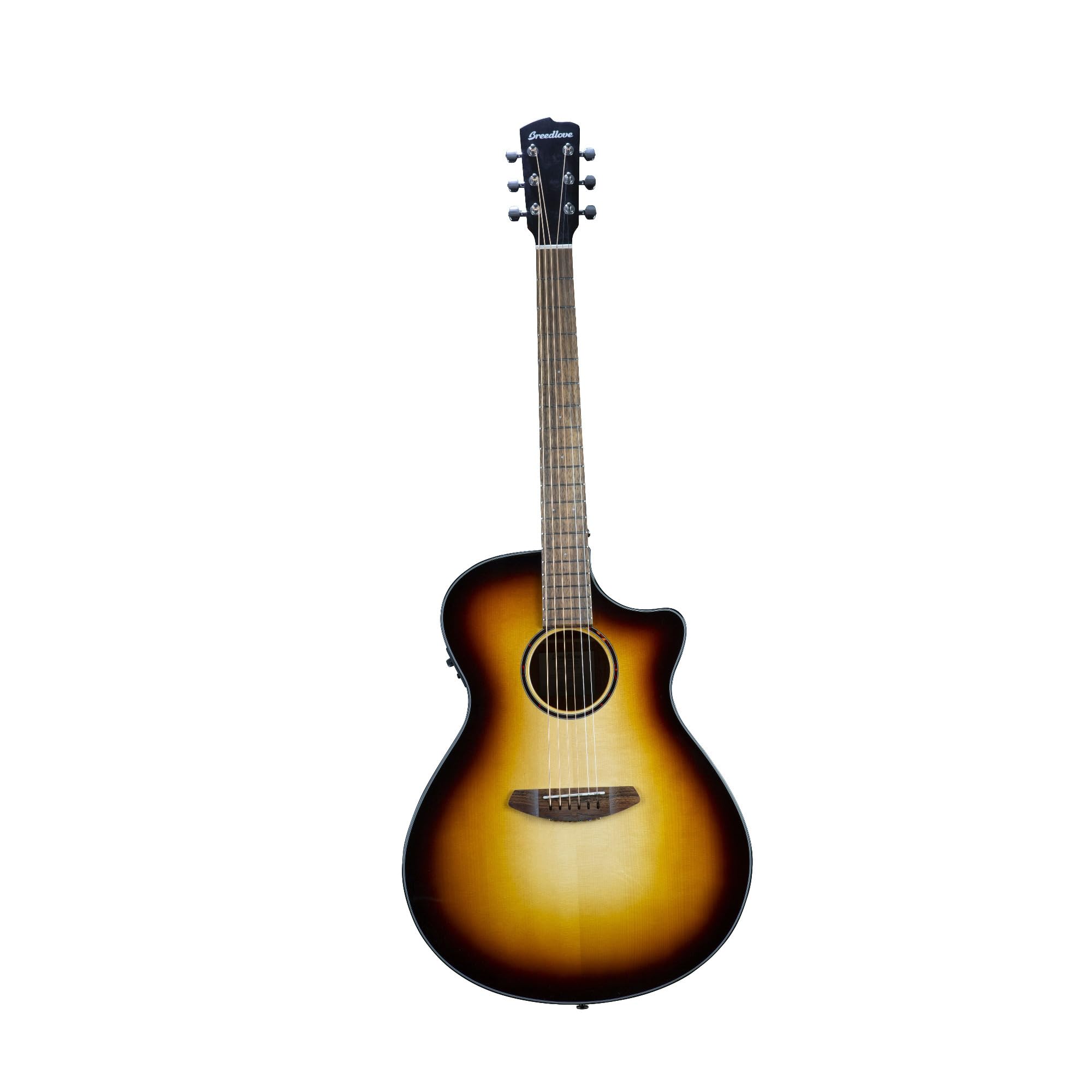 Breedlove Discovery S Concerto Edgeburst CE Acoustic Electric Guitar - European Spruce Top, African Mahogany Back & Sides, Natural Gloss Finish | Perfect for Stage Performances, Studio Recording & Home Practice