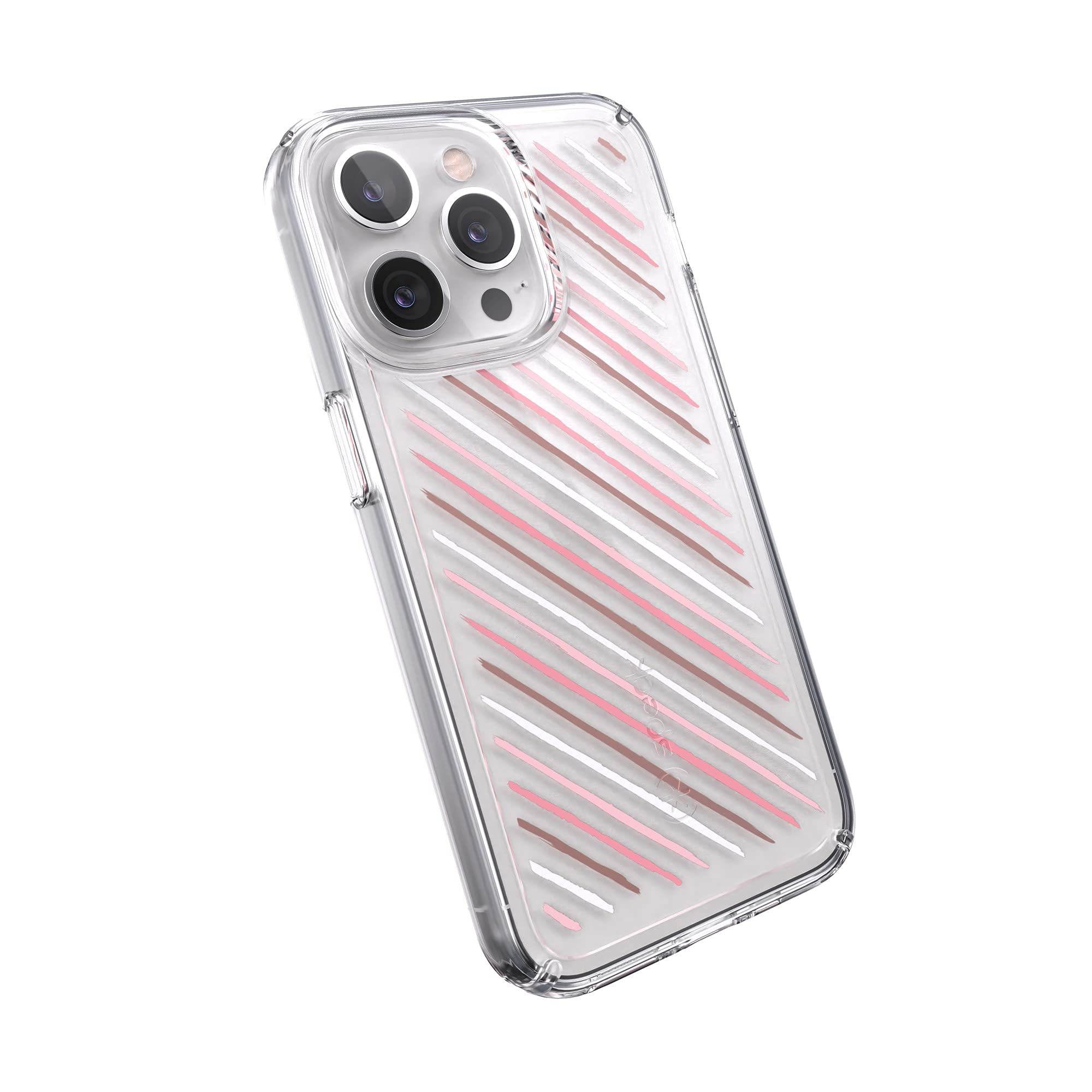 Speck MagSafe Case for iPhone 13 Pro - Clear Protective Phone Cover with Drop & Camera Protection | Wireless Charging Compatible | Infused Stripes Design | Perfect for Everyday Use, Travel & Outdoor Activities