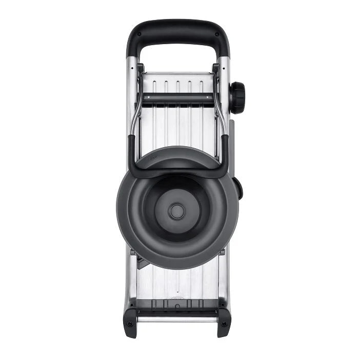 Premium Stainless Steel Mandoline Slicer - Full Size Professional Vegetable Cutter with 5 Blades for Potato, Carrot & Onion | Perfect for Kitchen, Restaurant & Meal Prep