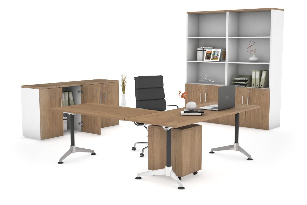 Premium L-Shaped Corner Executive Office Desk - Blackjack Design [1800L x 1700W] - Perfect for Home Office, Gaming Setup & Workspace Organization