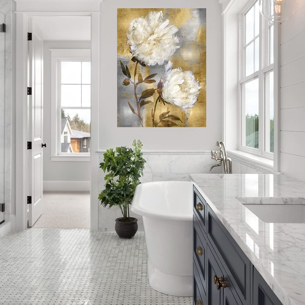 Tania Bello Shimmer Canvas Wall Art - 32x43 Inch Modern Abstract Painting for Living Room, Bedroom, Office & More - Ready to Hang Home Decor - Perfect for Contemporary Spaces & Gift Giving