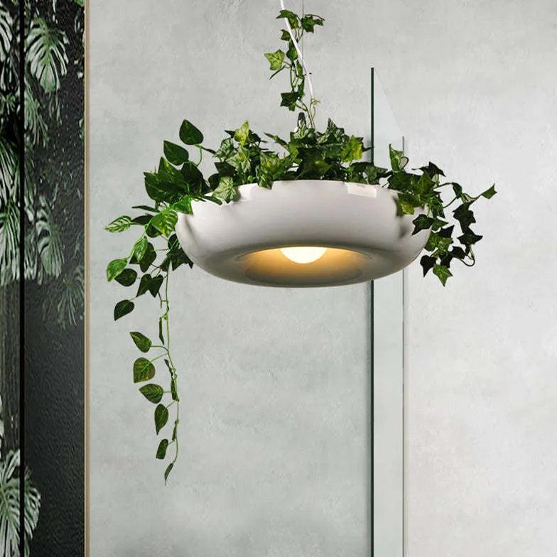 Modern Flowerpot Ring Pendant Light - Stylish Hanging Ceiling Lamp for Living Room, Bedroom, and Dining Room Decor