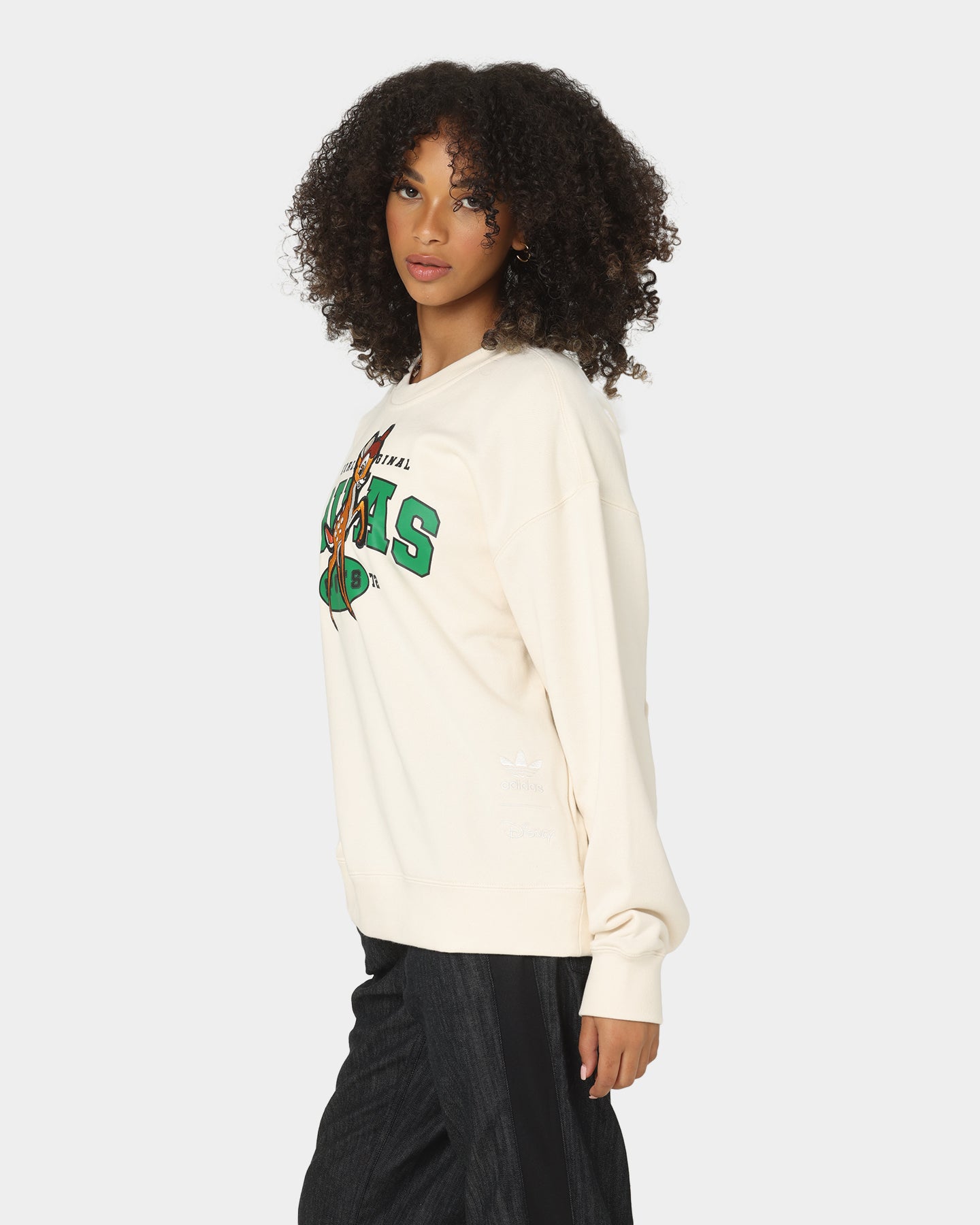 Adidas X Disney Bambi Sweater - Non-Dye Unisex Pullover for Men & Women | Cozy Casual Wear for Disney Fans, Winter Outfits & Holiday Gifts