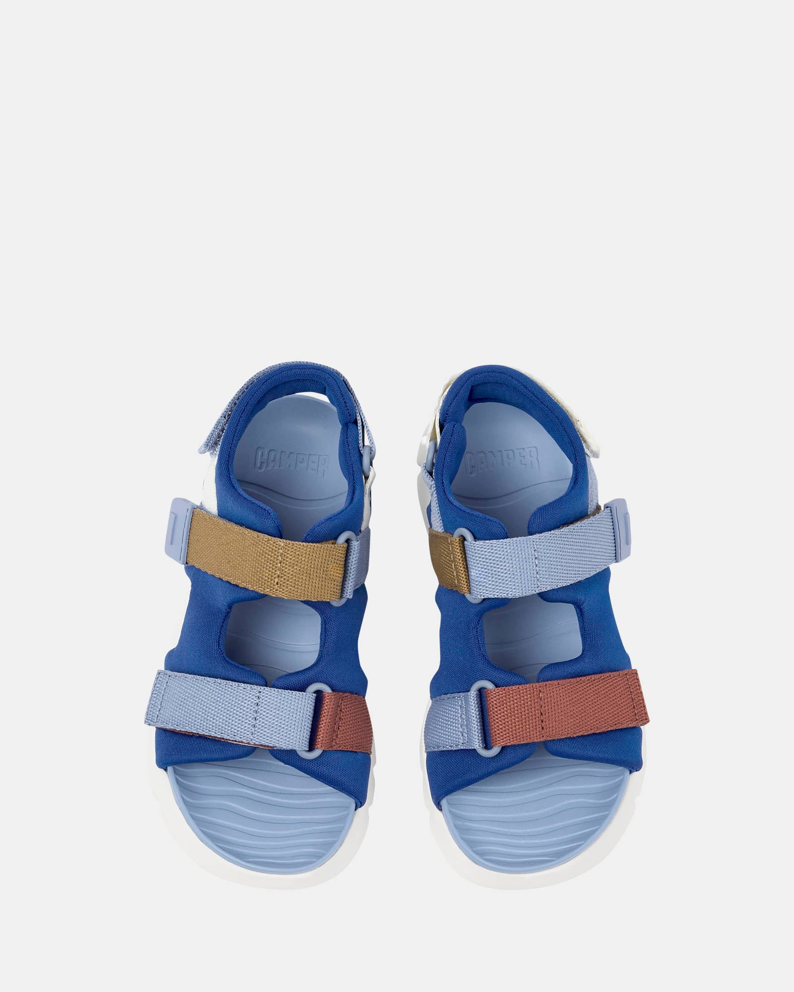 **Oruga Youth Sandals for Boys & Girls - Comfortable Blue, Light Blue & White Casual Shoes for Kids - Perfect for Beach, Pool, and Summer Outdoor Play**