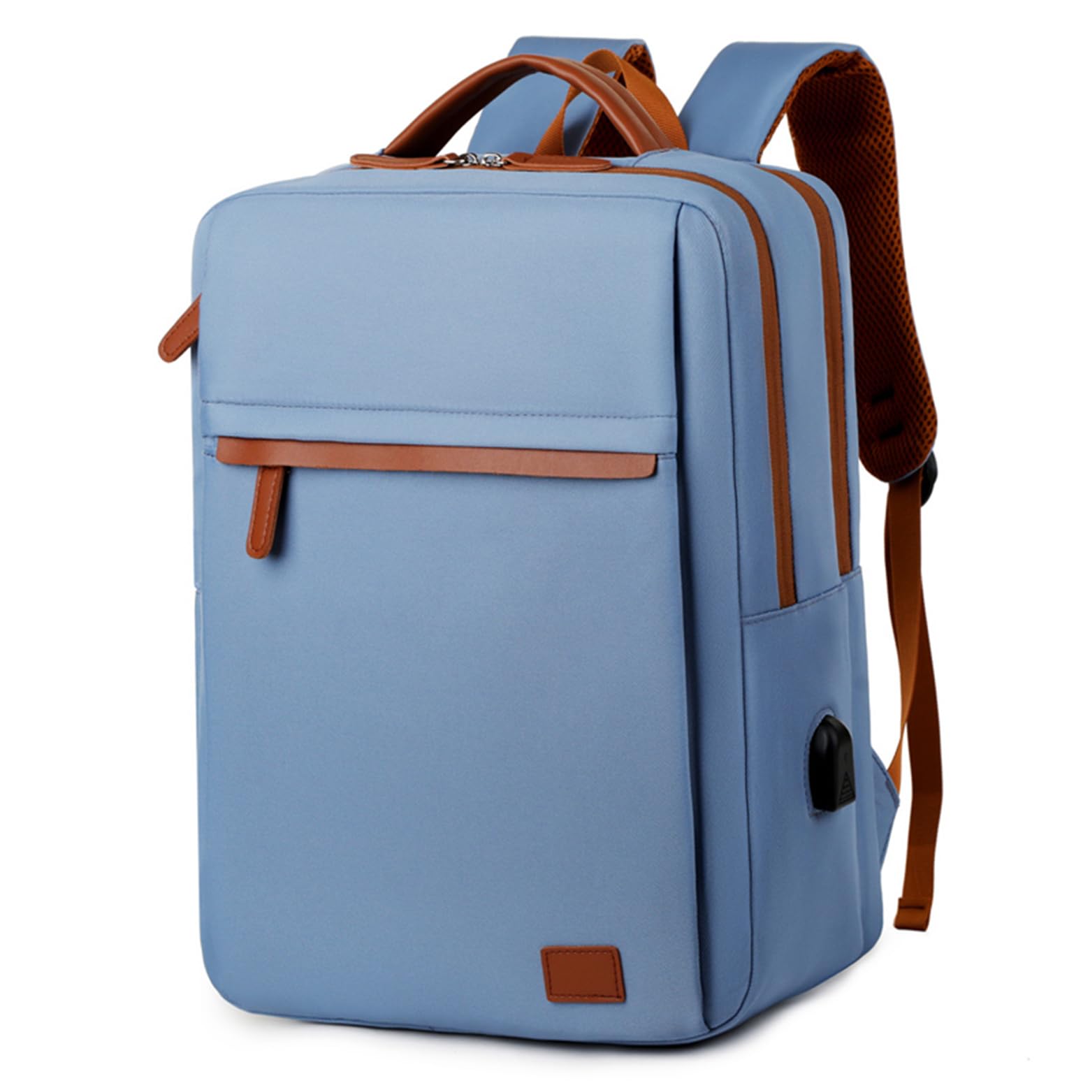 Premium Anti-Theft Laptop Backpack for Business Travel & College - Slim Durable USB Charging Backpack Water-Resistant Computer Bag Fits 15.6 Inch Laptop - Perfect for Commuting, Work & School (Blue)