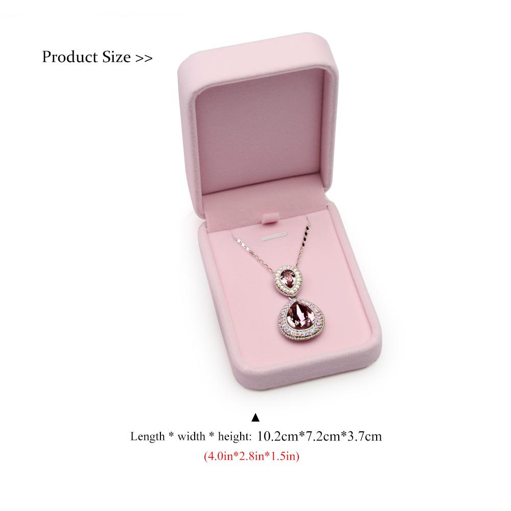 Oirlv Velvet Jewelry Box - Premium Necklace Storage & Gift Case for Pendants, Rings & Earrings | Perfect for Anniversary, Proposal, Christmas Gifts & Jewelry Display
