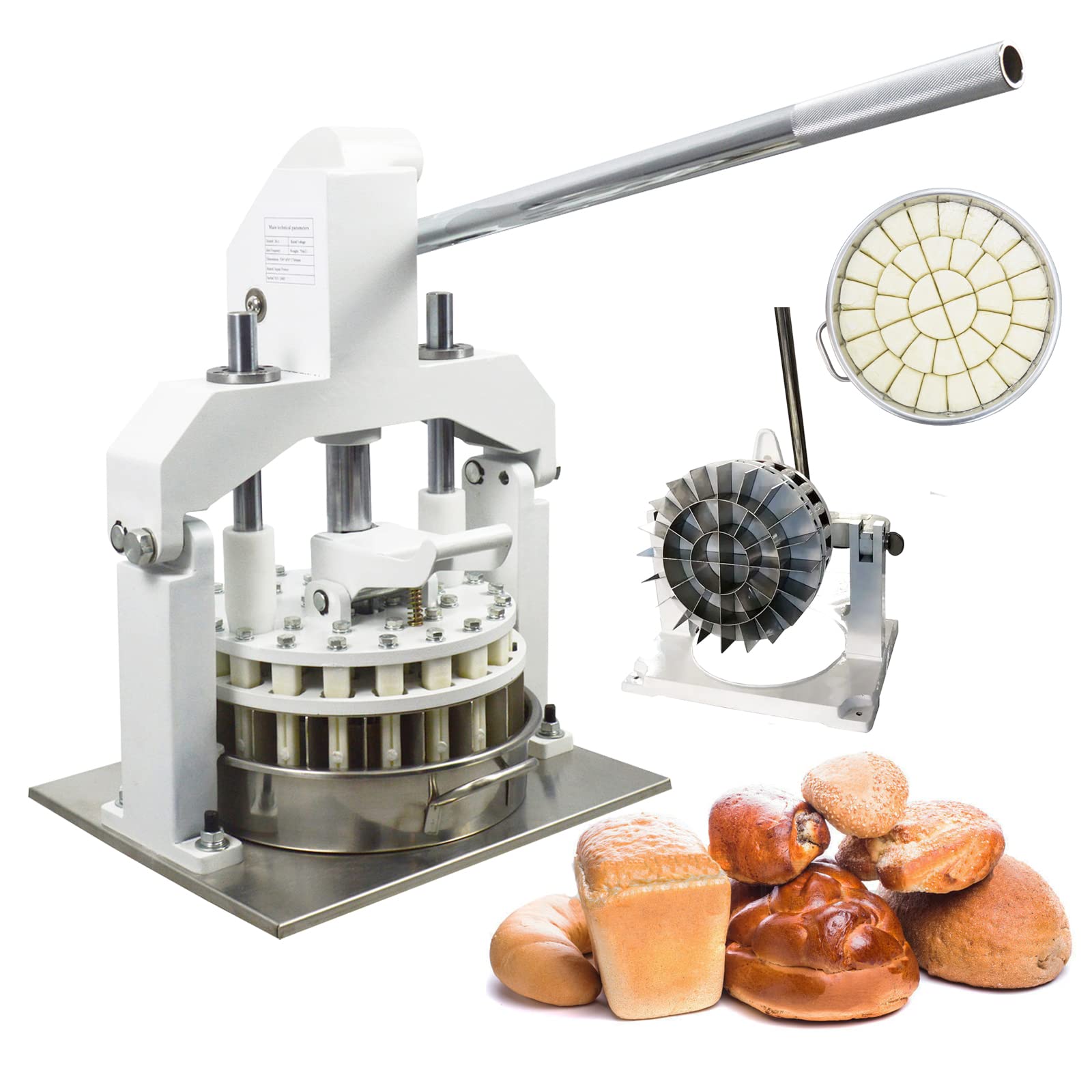 40Pcs Stainless Steel Manual Dough Divider Cutter - Bakery Dough Dividing Machine for Bread, Pastry & Pizza Dough (27-144g) | Perfect for Home Bakers & Professional Bakeries | Dough Portioning Tool for Consistent Baking Results