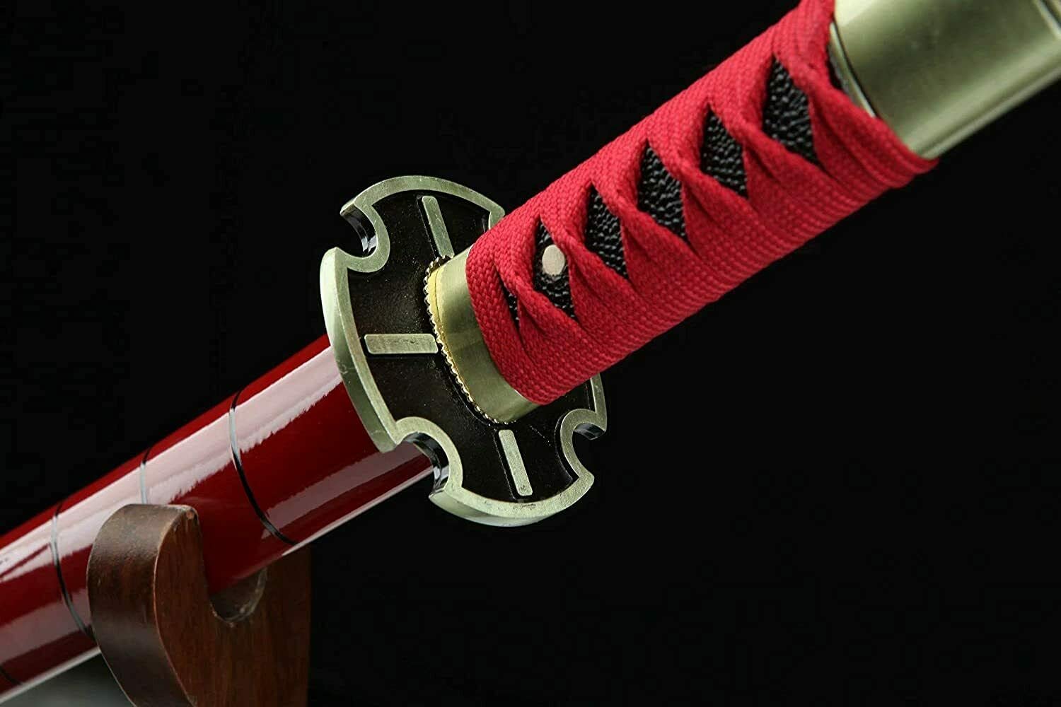 Handmade One Piece Roronoa Zoro Katana - YAMA ENMA Japanese Anime Cosplay Samurai Sword with Purple Blade | Authentic Replica for Collectors & Cosplay Enthusiasts | Perfect Gift for Men & Women | Anime Convention, Display, Martial Arts Training