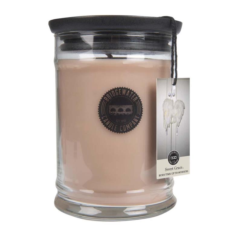 Bridgewater Sweet Grace 18.8 oz Scented Candle - 145 Hours Burn Time | Vanilla & Floral Home Fragrance for Relaxation, Spa, Romantic Dinner & Bedroom Decor