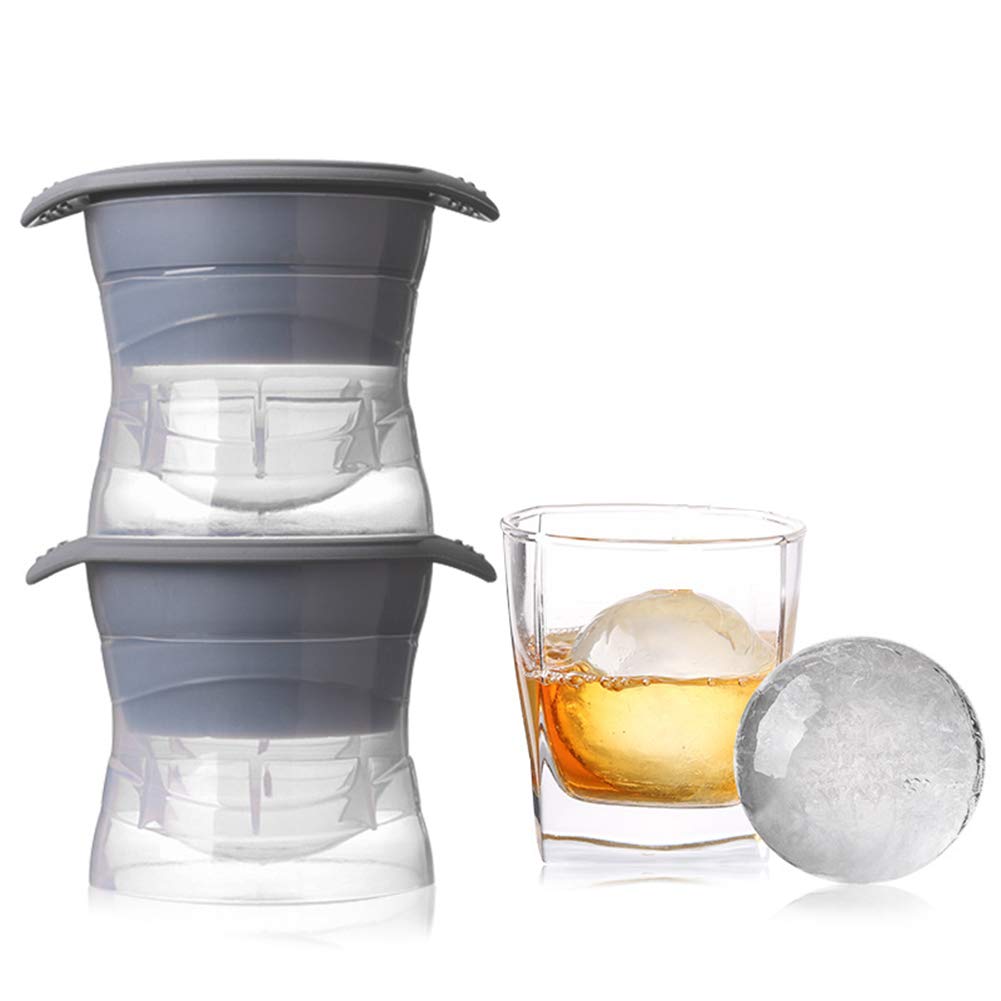 AKOAK 1 Pack Plastic Ice Hockey Puck Mold - Whiskey Ice Ball Maker & DIY Ice Cream Mold - Perfect for Cocktails, Whiskey Stones & Summer Desserts (Gray) - Kitchen & Bar Supplies for Home Entertaining