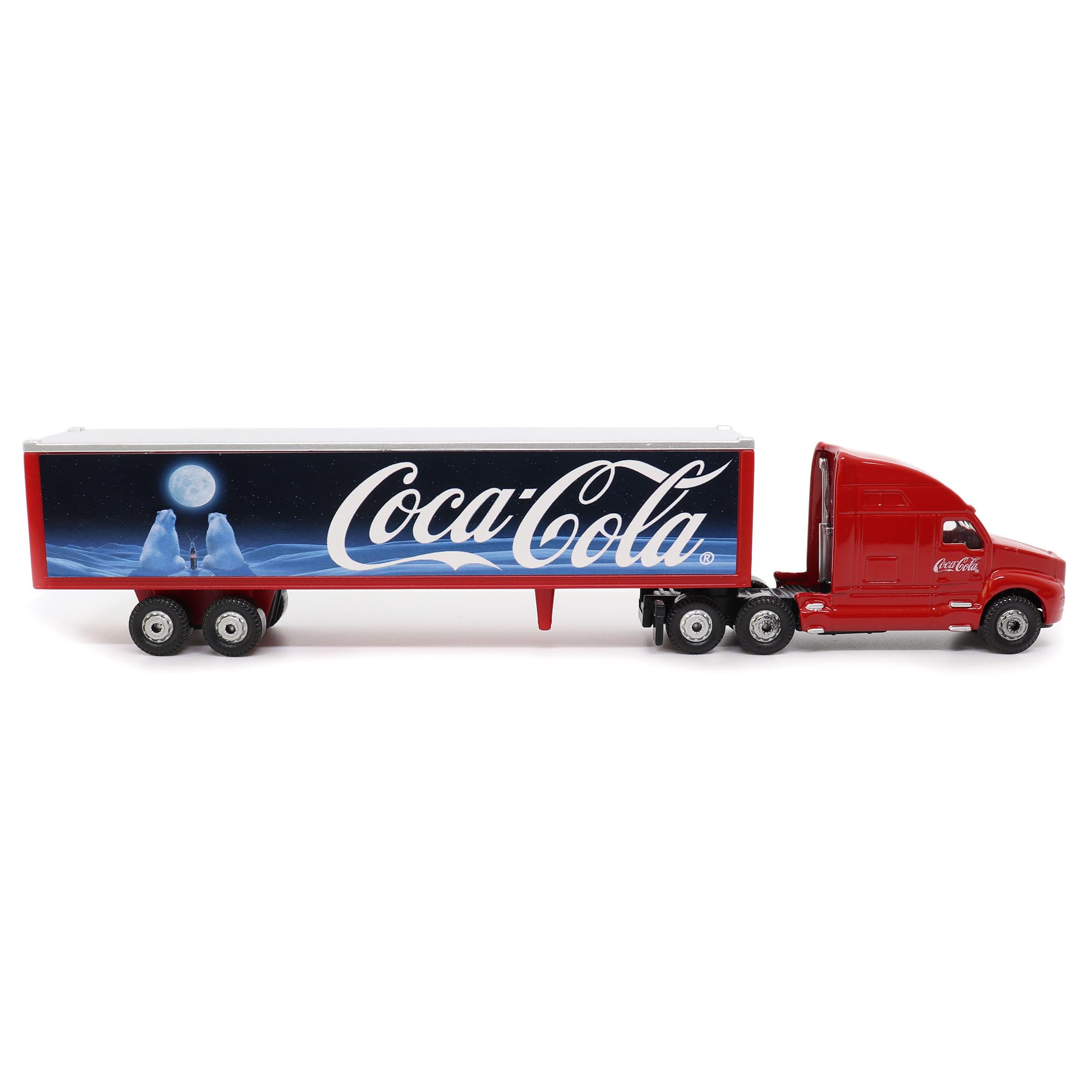 Motor City Classics 1:87 Scale Bears and Moon Long Hauler Diecast Truck - White & Blue Collectible Model for Display & Diecast Enthusiasts