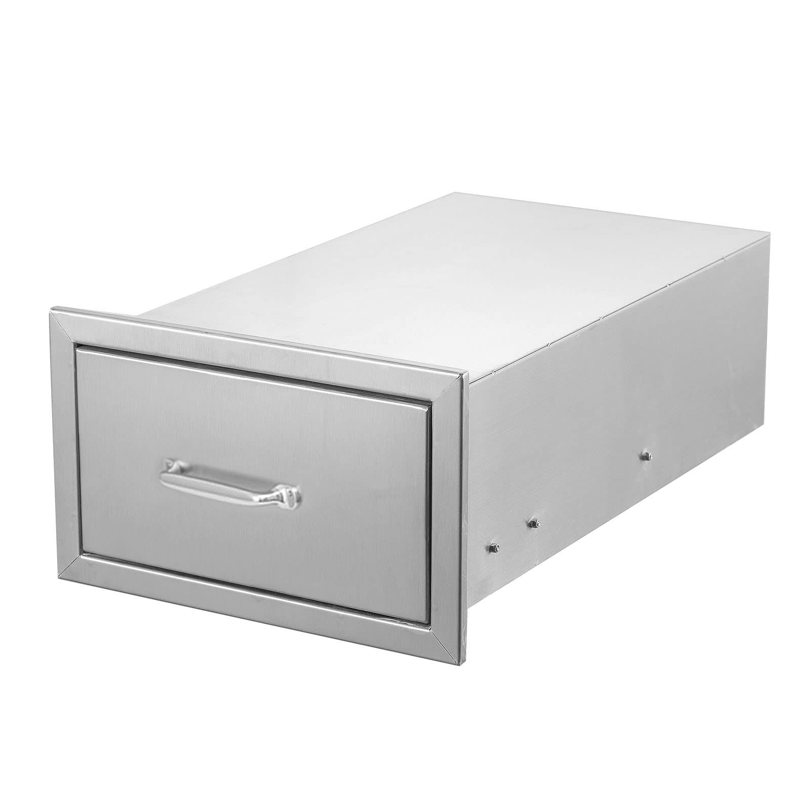 Stainless Steel Outdoor Kitchen Drawer 14x23x8.5 Inch - BBQ Accessory Storage for Grilling Station | Perfect for Patio, Backyard & Camping Cooking
