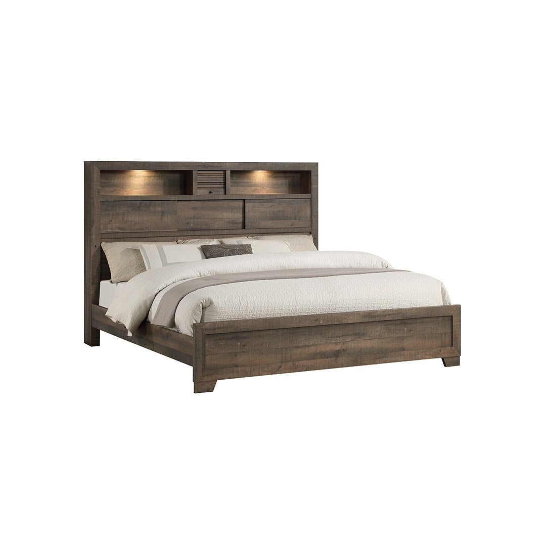 Modern Bookcase Bed with Storage - Space-Saving Bed Frame with Bookshelves for Small Apartments, Dorms & Studio Living
