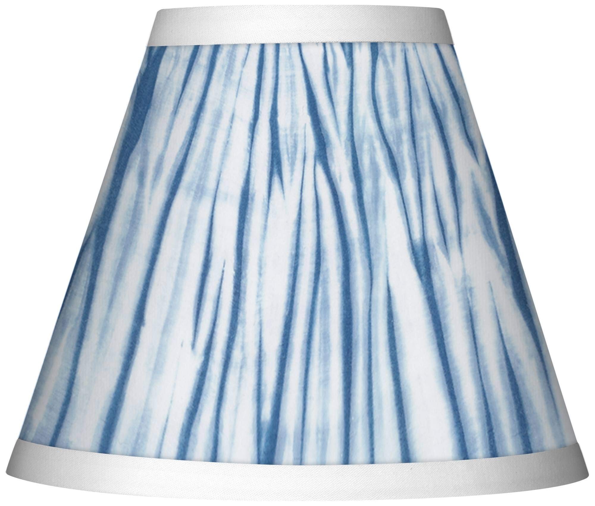Set of 4 Empire Print Lamp Shades - Beachcomb Blue & White Small Size (3