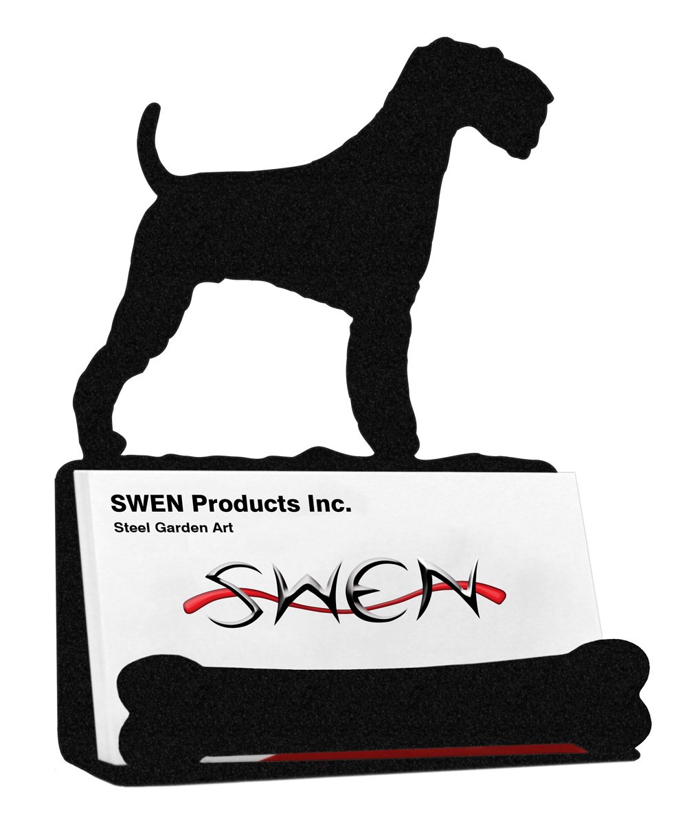 SWEN Airedale Leather Business Card Holder - Premium RFID Blocking Card Case for Men & Women - Perfect for Office, Networking & Professional Events
