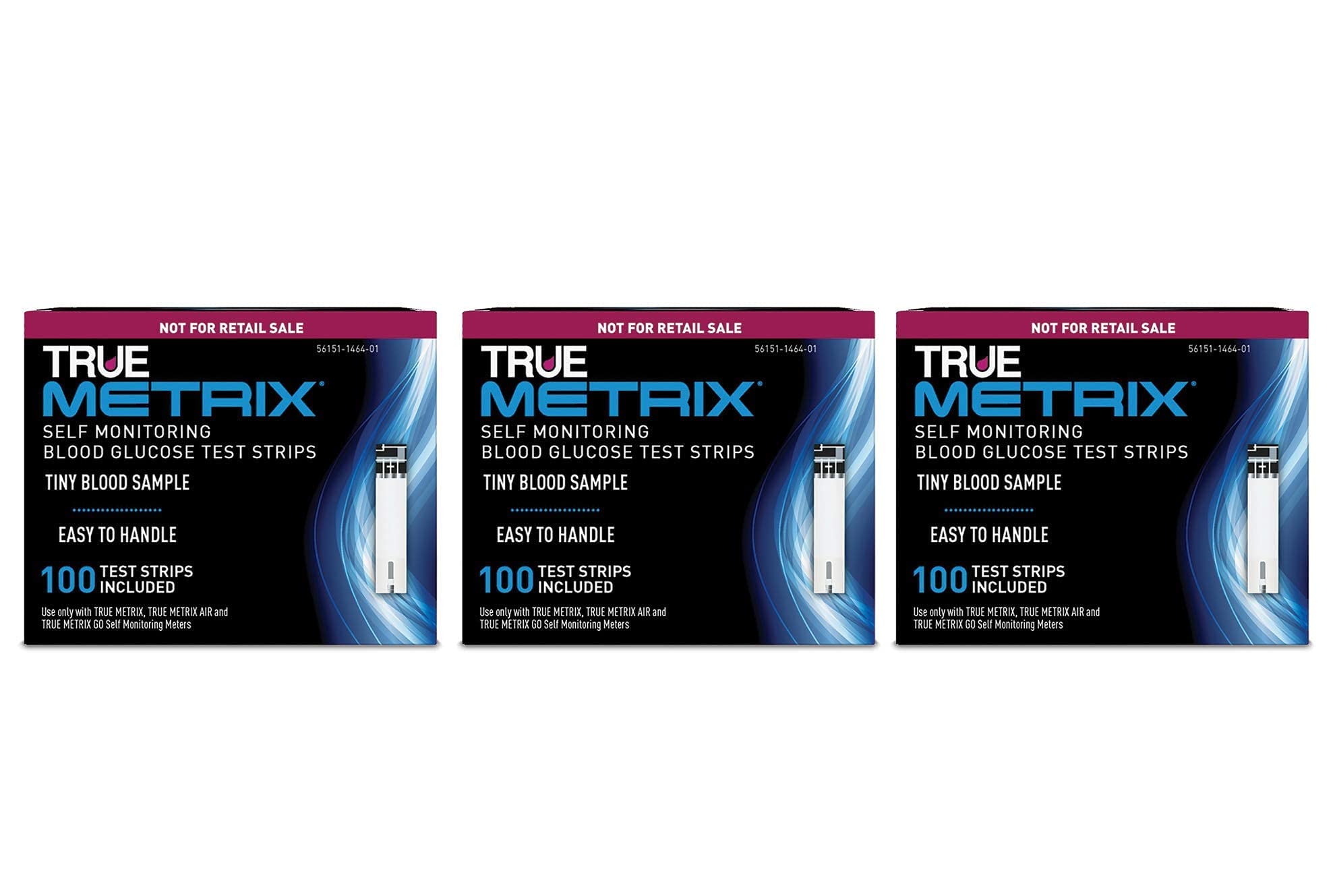 3X 100ct TRUE METRIX Blood Glucose Test Strips + 3X 100ct 28g TRUEplus Lancets + TRUEplus Diabetes Log Book Kit - Accurate Testing for Diabetics at Home, Travel & Clinic Use
