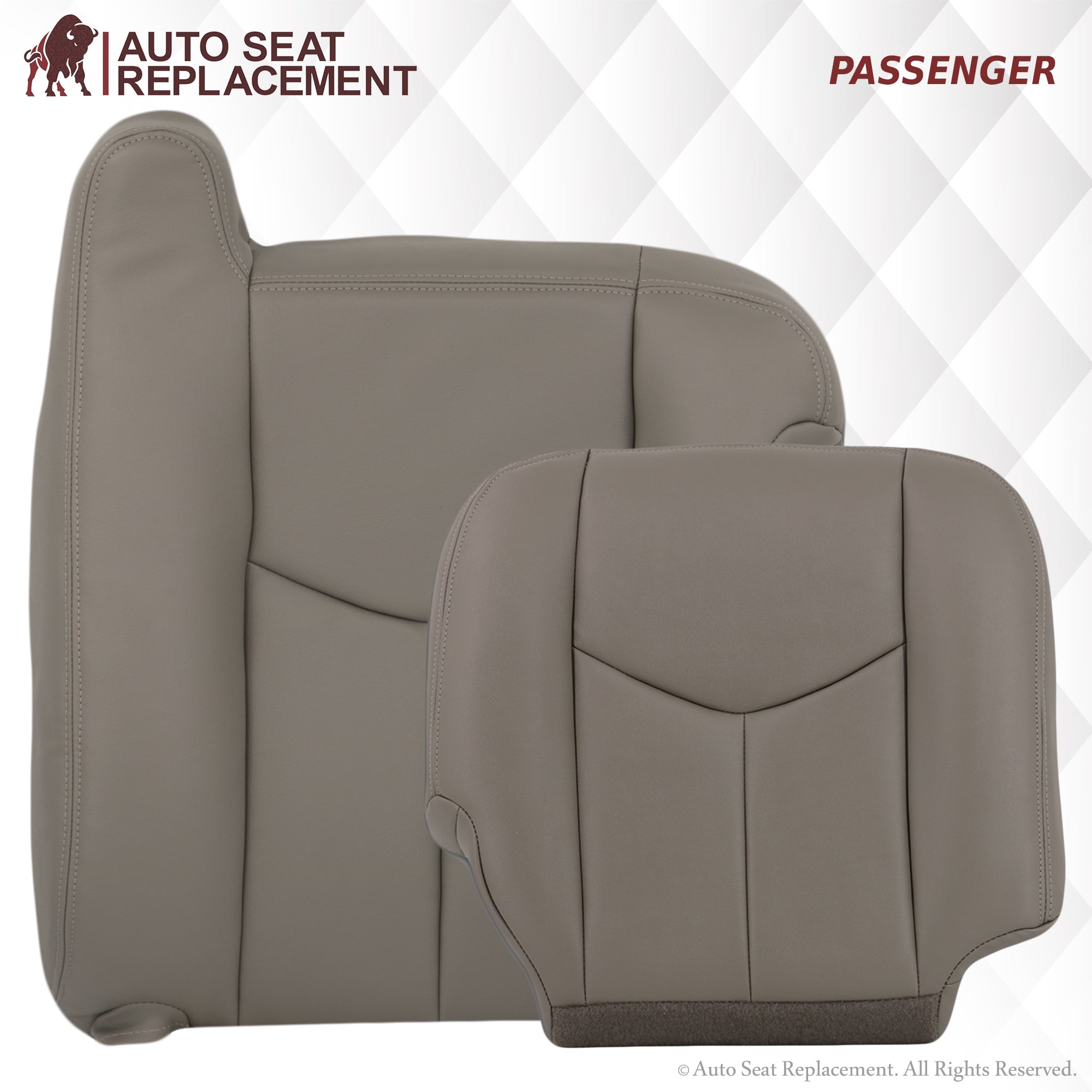 2003-2007 Chevy Tahoe & Suburban Custom Fit Seat Covers - Light Gray Fabric, Universal Car Seat Protector for SUV - Perfect for Road Trips, Camping & Family Adventures