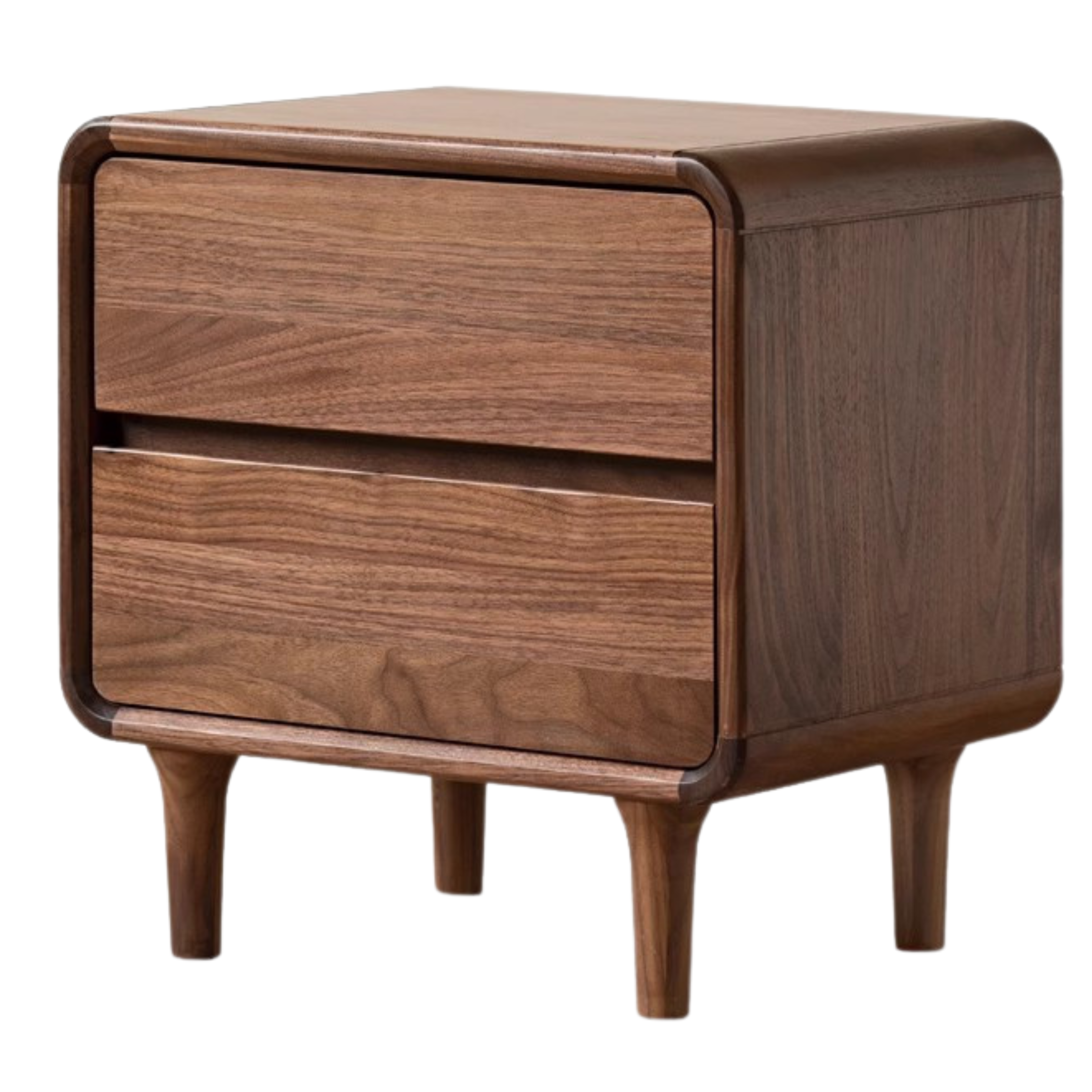 17.7x13.8x18.5 inch / 45x35x47cm / Rich Dark Walnut color / Black walnut bedside cabinet